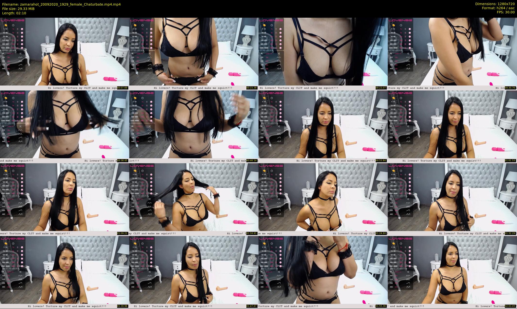zamarahot — 3 minute Chaturbate female cam show recording, 720p, Sep 20, 2020