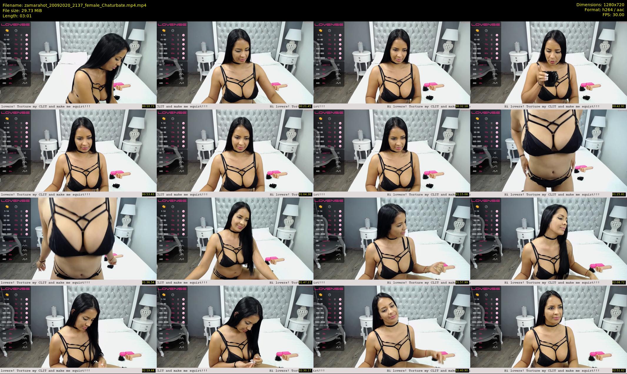 zamarahot — 4 minute Chaturbate female cam show recording, 720p, Sep 20, 2020
