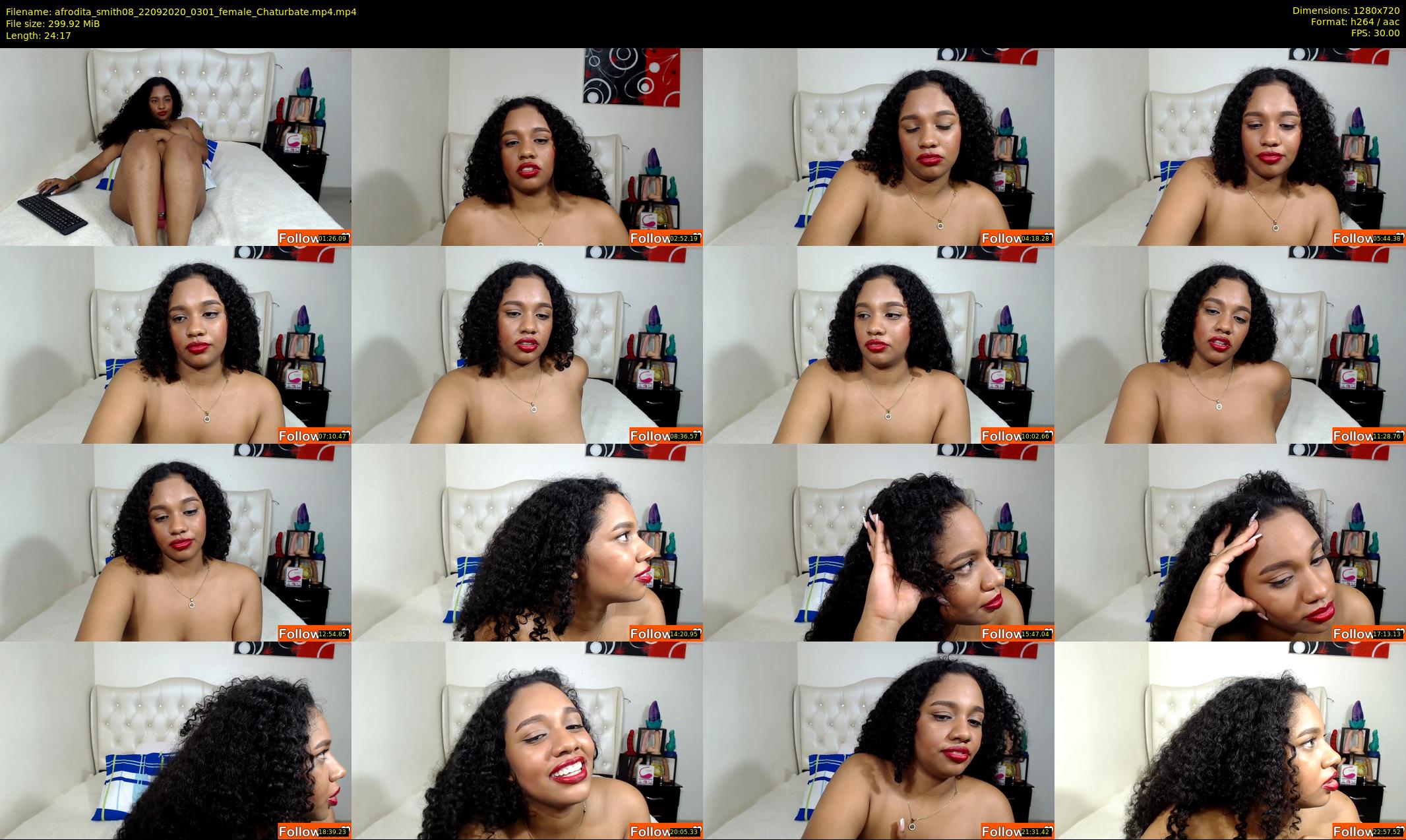 afrodita_smith08 — 25 minute Chaturbate female cam show recording, 720p, Sep 22, 2020