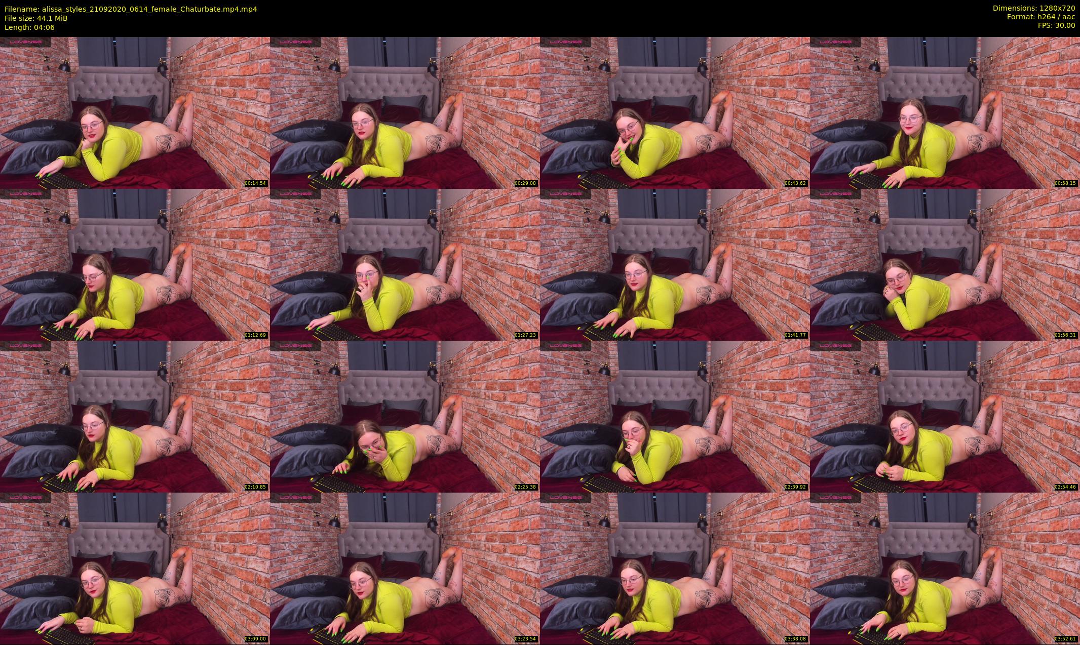 alissa_styles — 5 minute Chaturbate female cam show recording, 720p, Sep 21, 2020