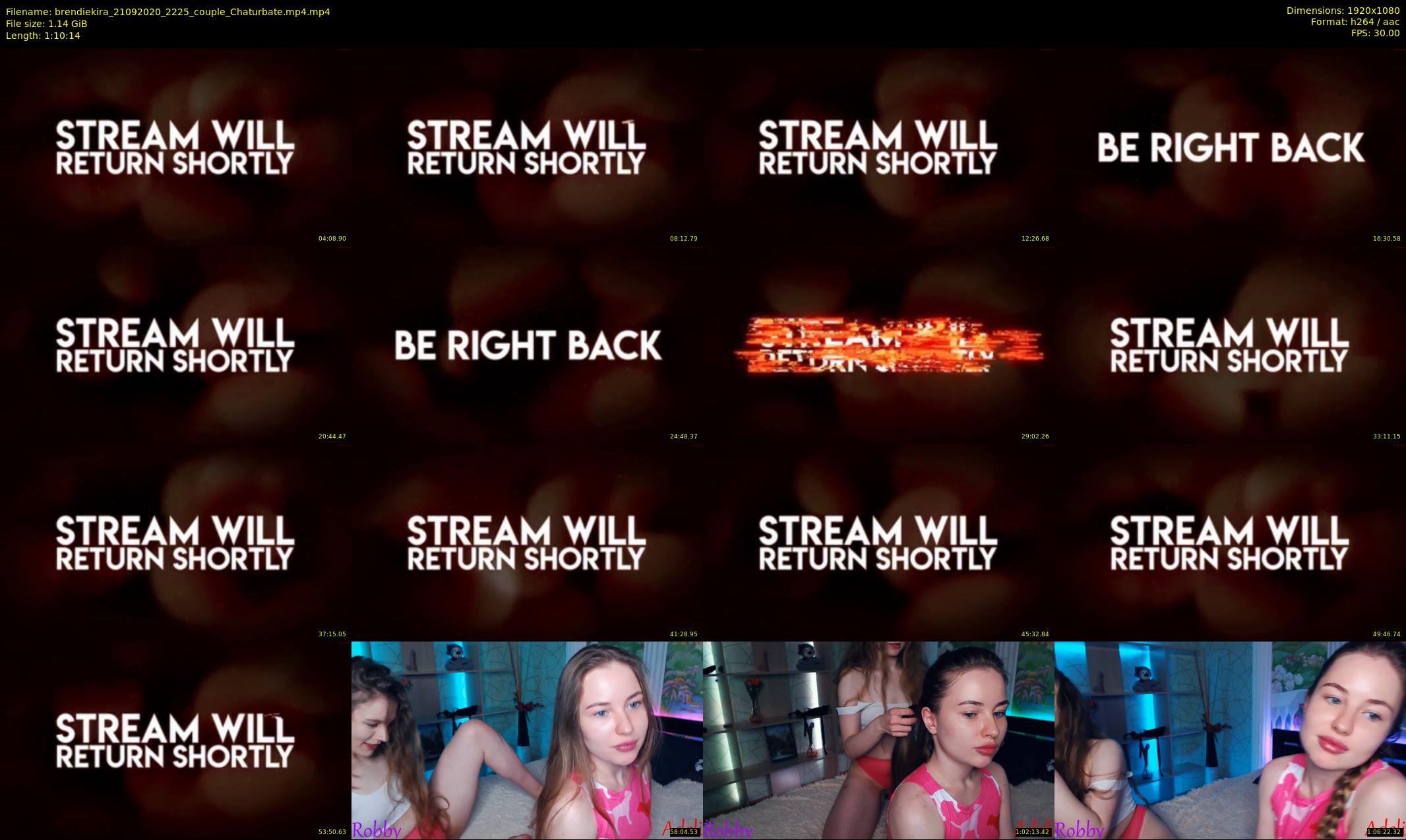 brendiekira — 71 minute Chaturbate couple cam show recording, 1080p, Sep 21, 2020