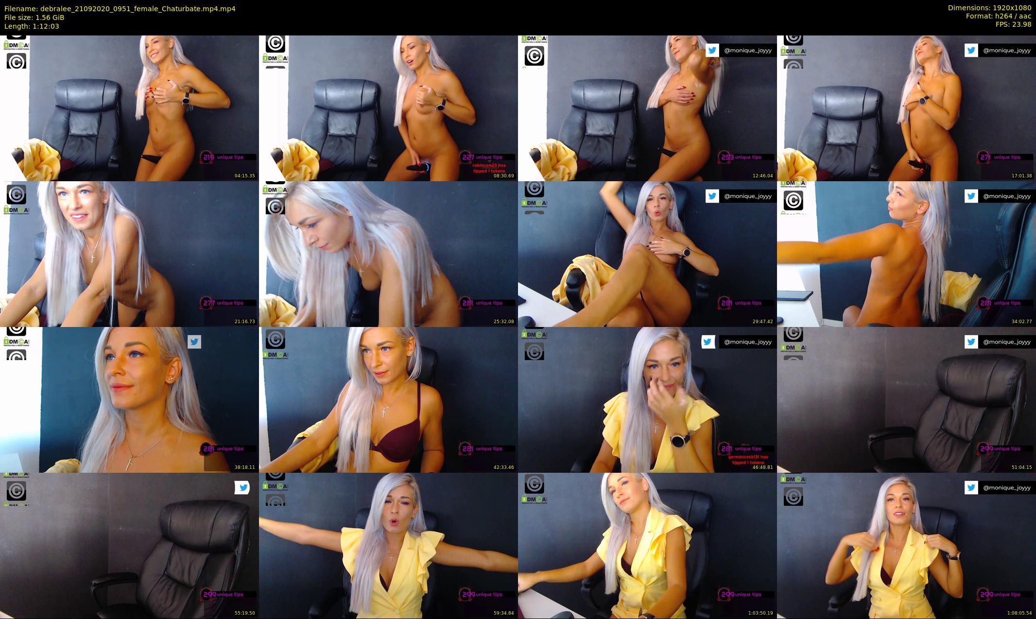 debralee — 73 minute Chaturbate female cam show recording, 1080p, Sep 21, 2020