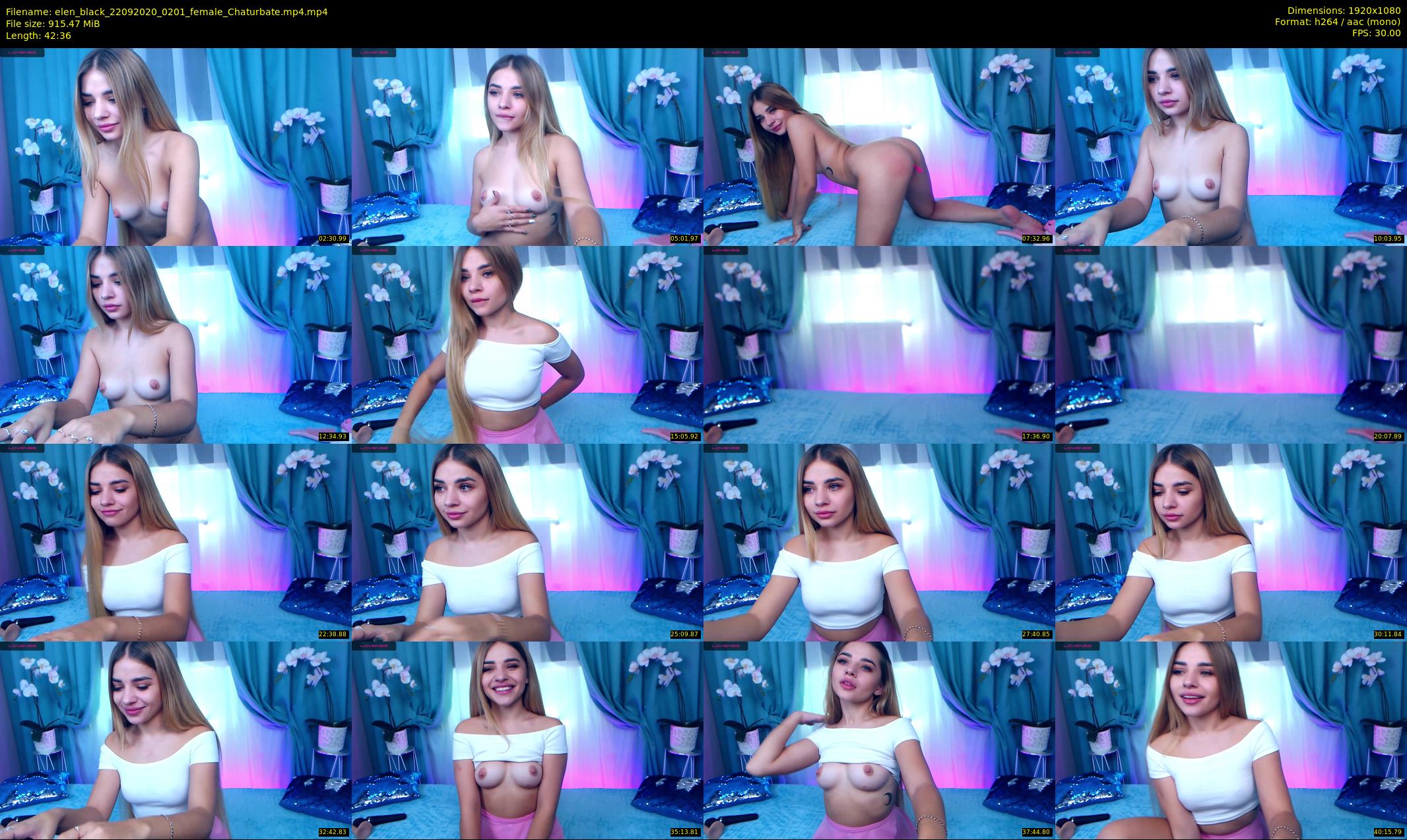 elen_black — 43 minute Chaturbate female cam show recording, 1080p, Sep 22, 2020