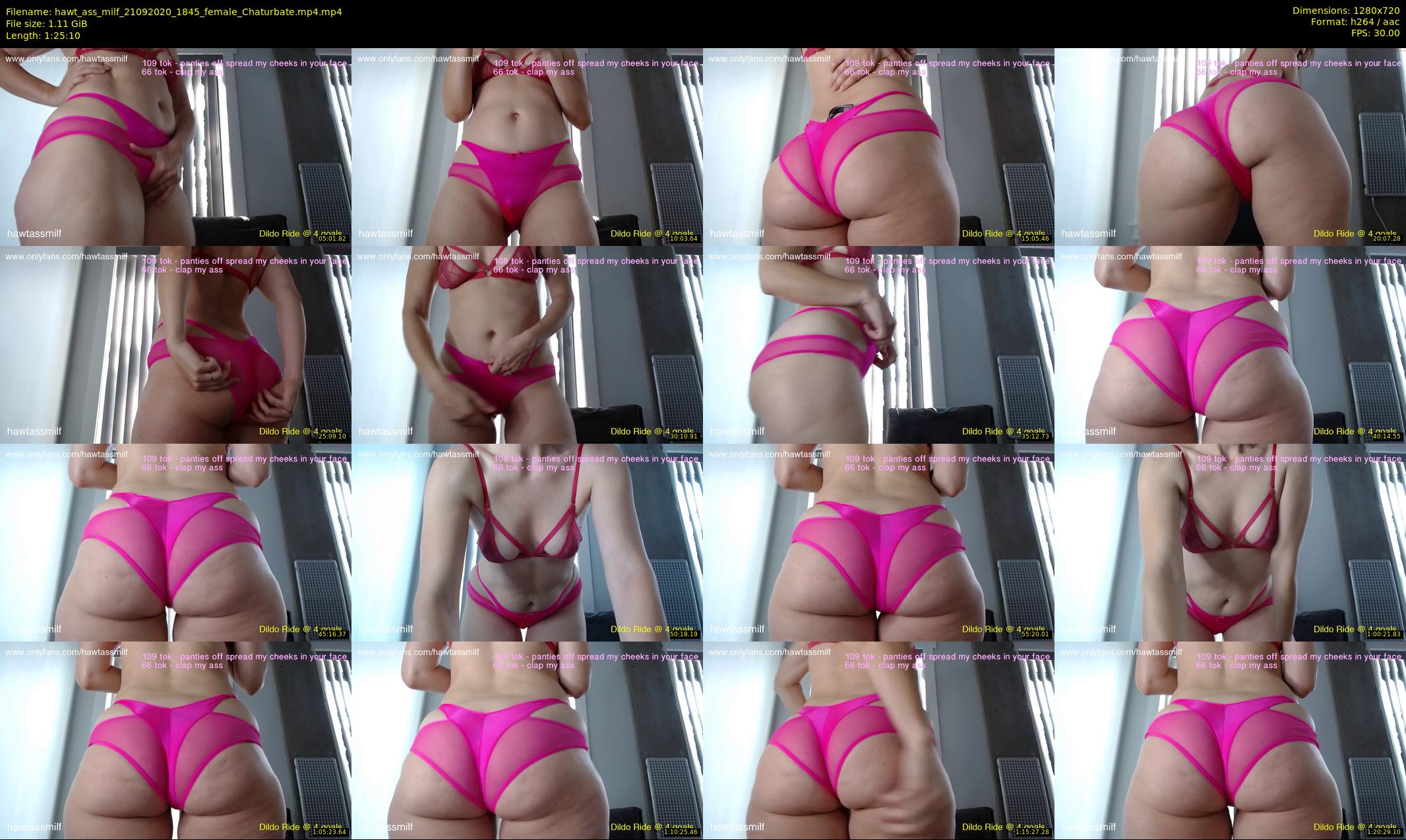 hawt_ass_milf — 86 minute Chaturbate female cam show recording, 720p, Sep 21, 2020