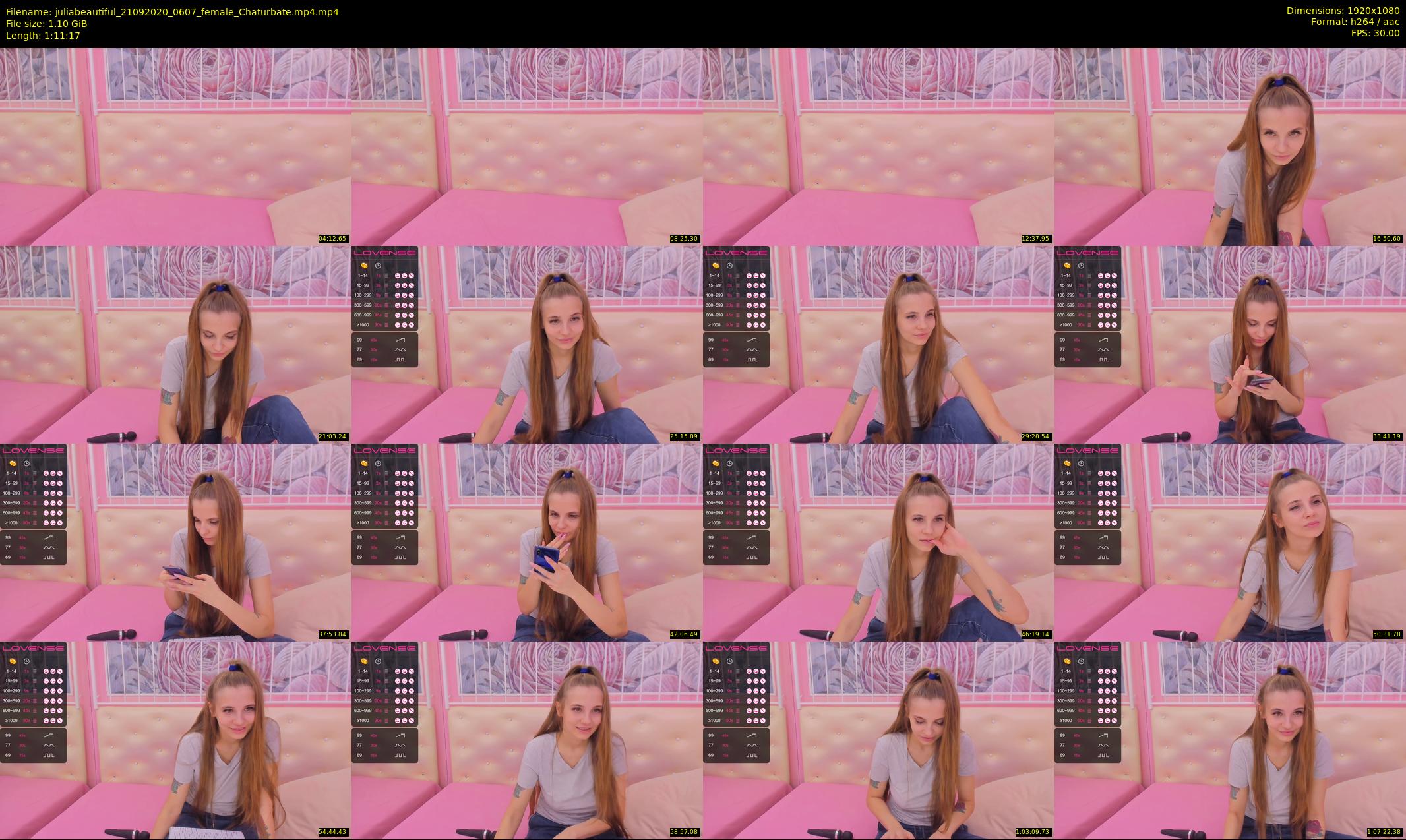 juliabeautiful — 72 minute Chaturbate female cam show recording, 1080p, Sep 21, 2020