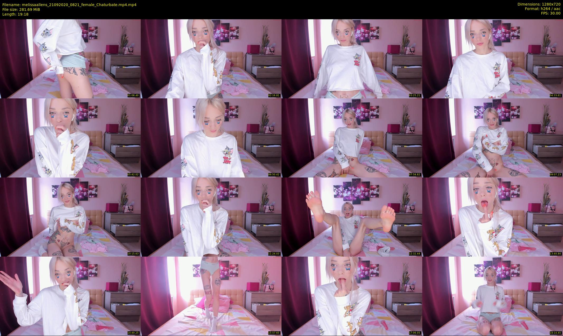 melissaallens — 20 minute Chaturbate female cam show recording, 720p, Sep 21, 2020