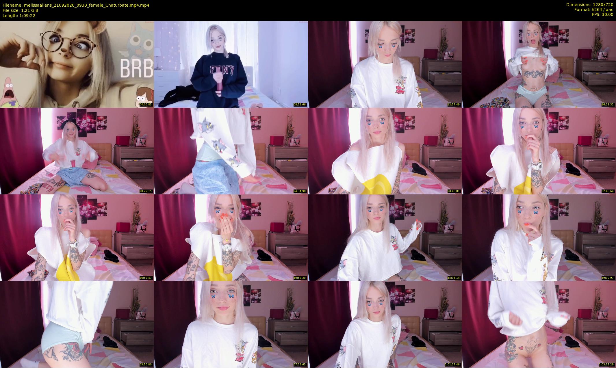 melissaallens — 70 minute Chaturbate female cam show recording, 720p, Sep 21, 2020