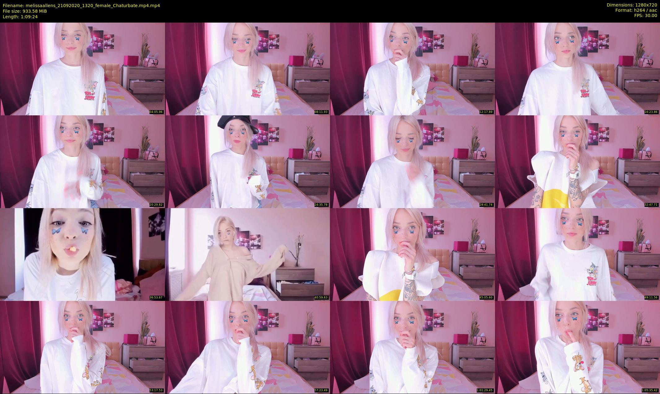 melissaallens — 70 minute Chaturbate female cam show recording, 720p, Sep 21, 2020