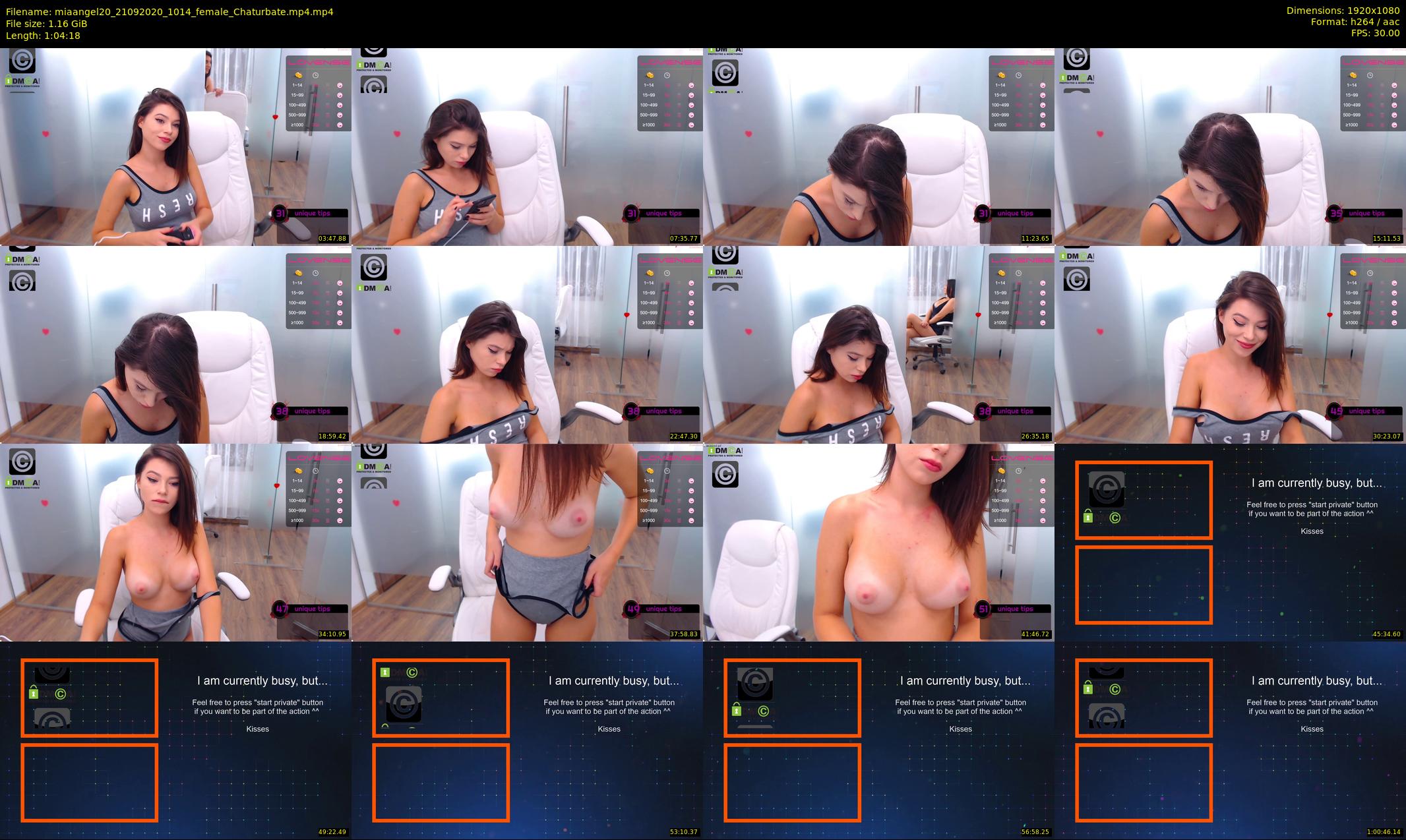 miaangel20 — 65 minute Chaturbate female cam show recording, 1080p, Sep 21, 2020