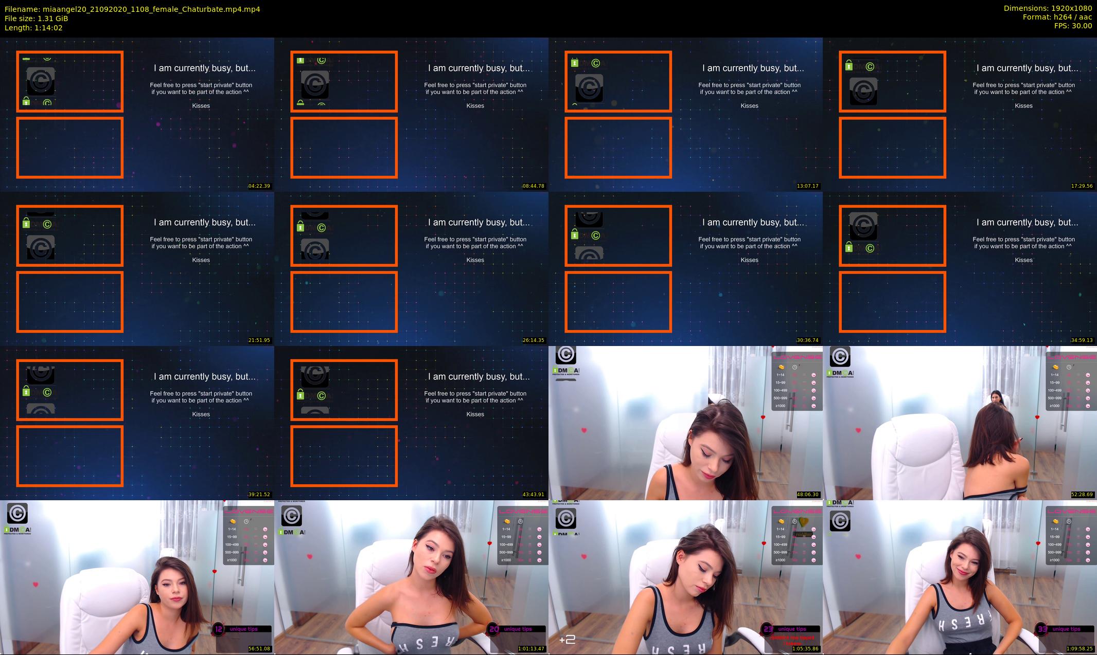 miaangel20 — 75 minute Chaturbate female cam show recording, 1080p, Sep 21, 2020