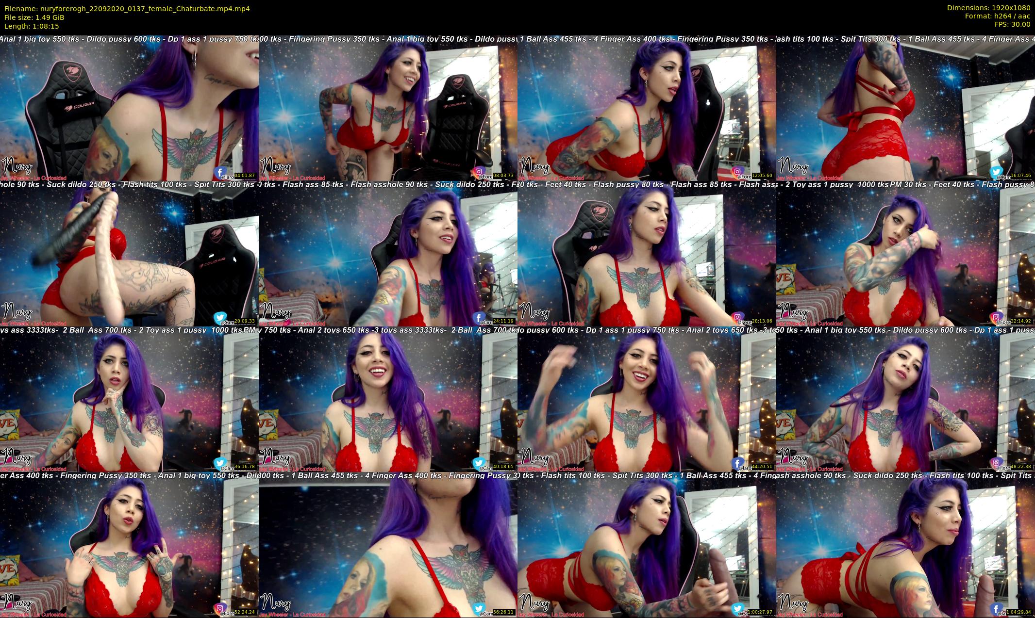nuryforerogh — 69 minute Chaturbate female cam show recording, 1080p, Sep 22, 2020