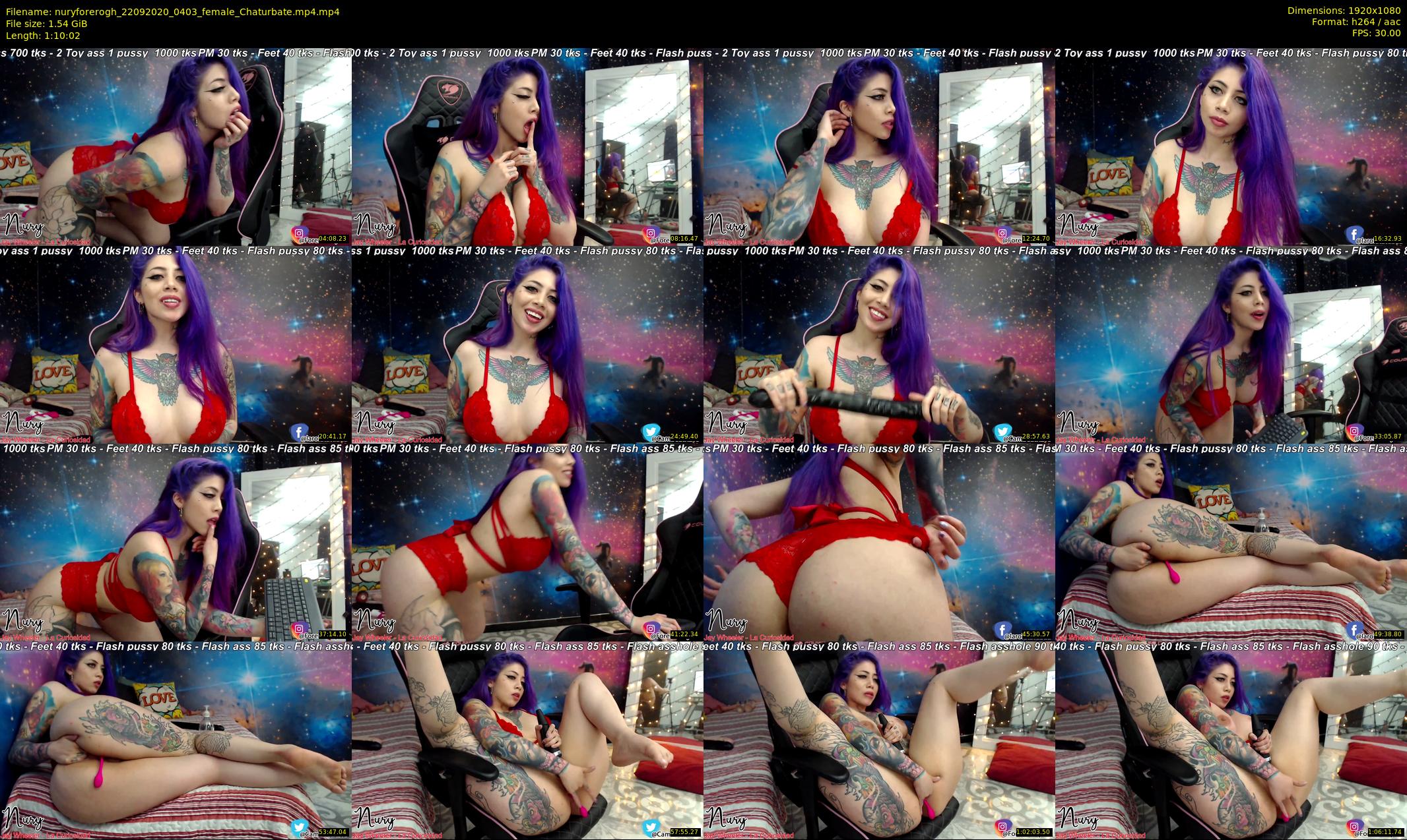 nuryforerogh — 71 minute Chaturbate female cam show recording, 1080p, Sep 22, 2020