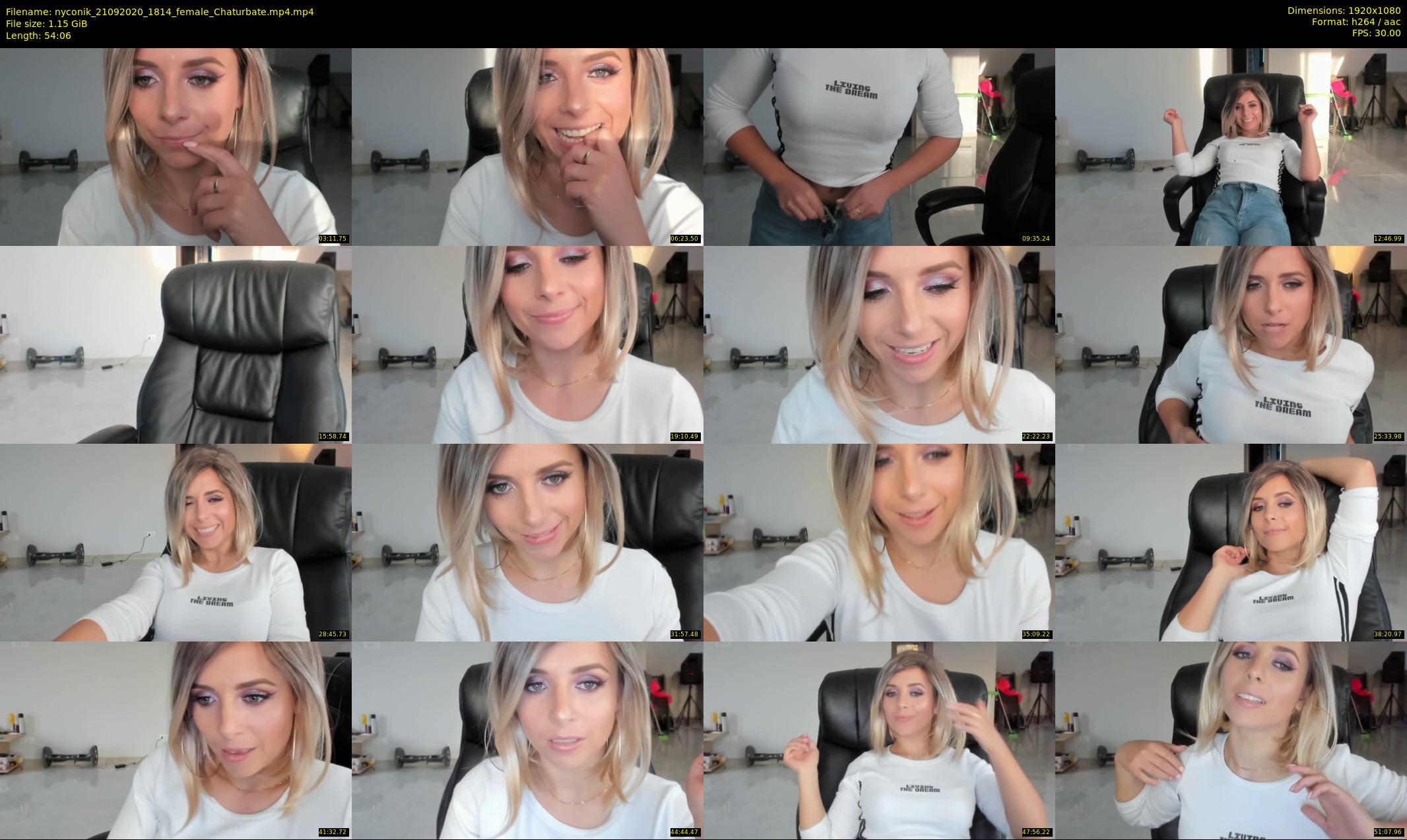 nyconik — 55 minute Chaturbate female cam show recording, 1080p, Sep 21, 2020