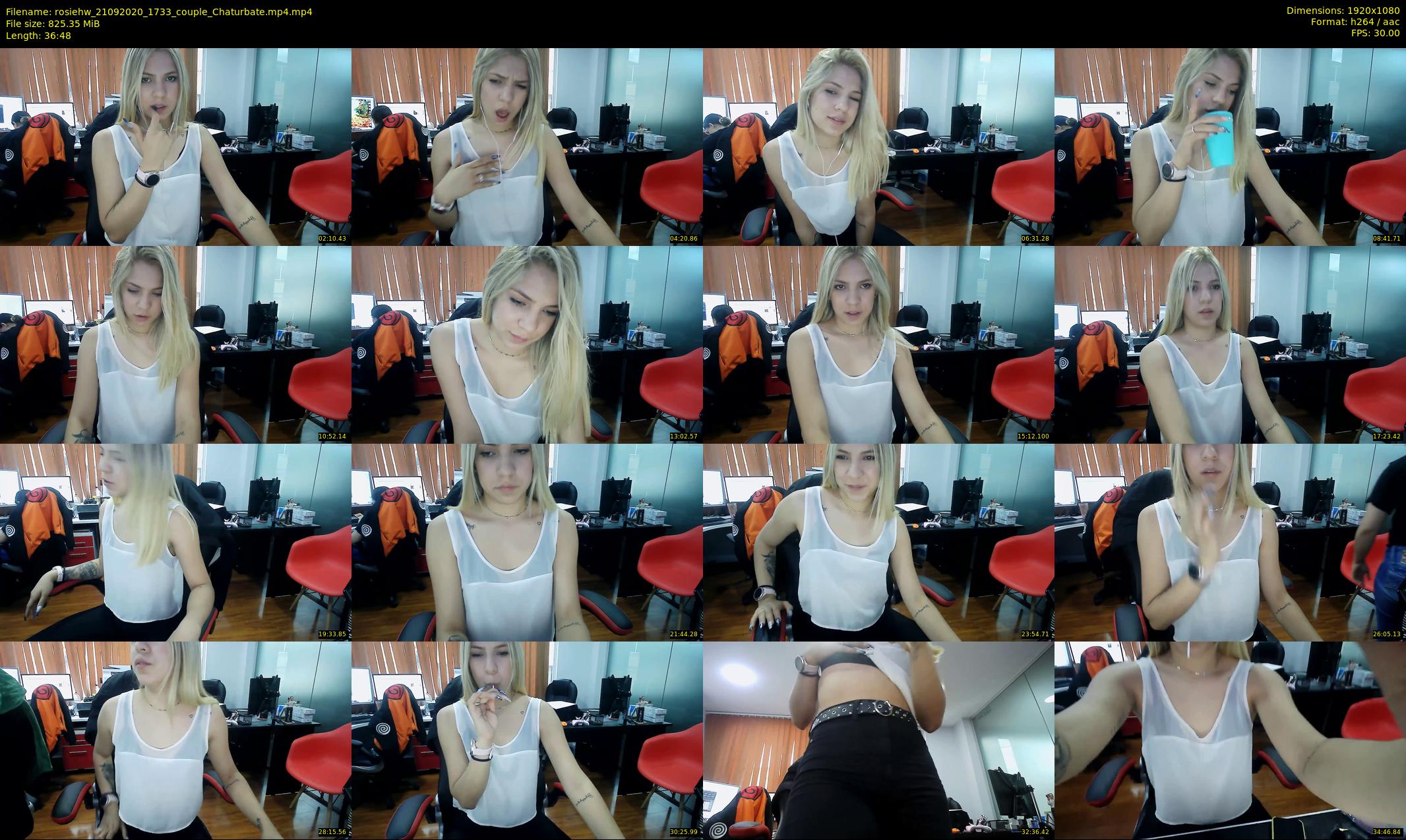 rosiehw — 37 minute Chaturbate couple cam show recording, 1080p, Sep 21, 2020
