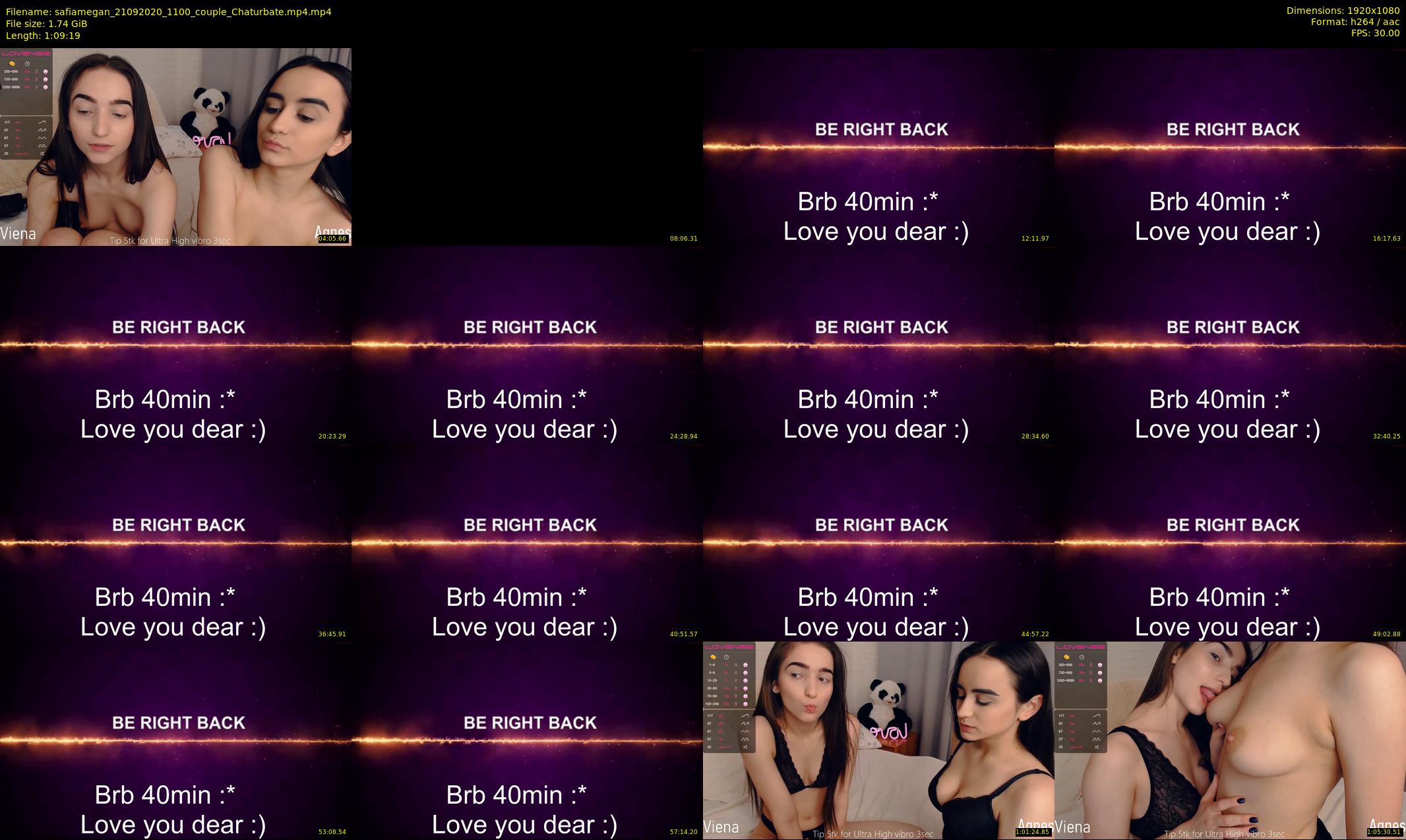 safiamegan — 70 minute Chaturbate couple cam show recording, 1080p, Sep 21, 2020