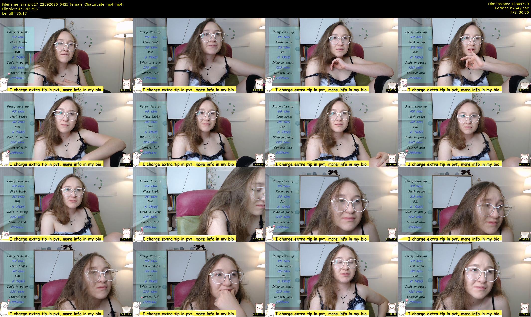 skarpio17 — 36 minute Chaturbate female cam show recording, 720p, Sep 22, 2020