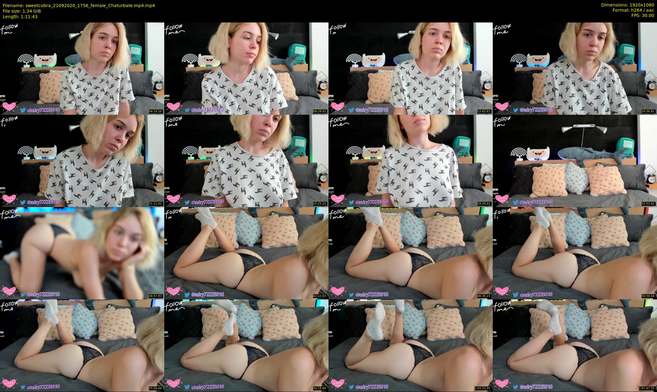 sweetcobra — 72 minute Chaturbate female cam show recording, 1080p, Sep 21, 2020