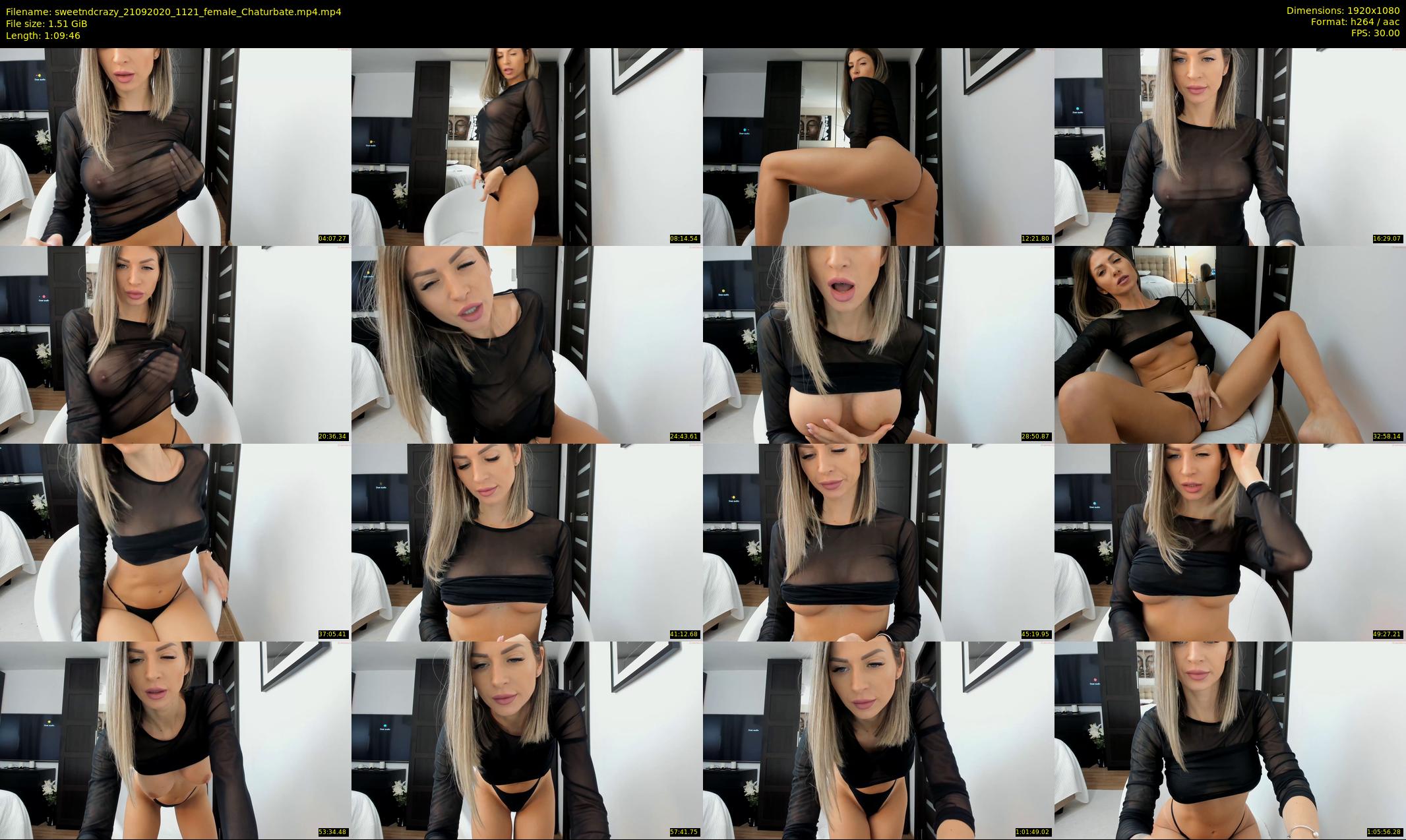 sweetndcrazy — 70 minute Chaturbate female cam show recording, 1080p, Sep 21, 2020