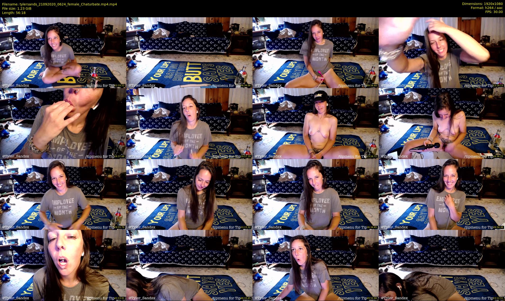 tylersands — 57 minute Chaturbate female cam show recording, 1080p, Sep 21, 2020