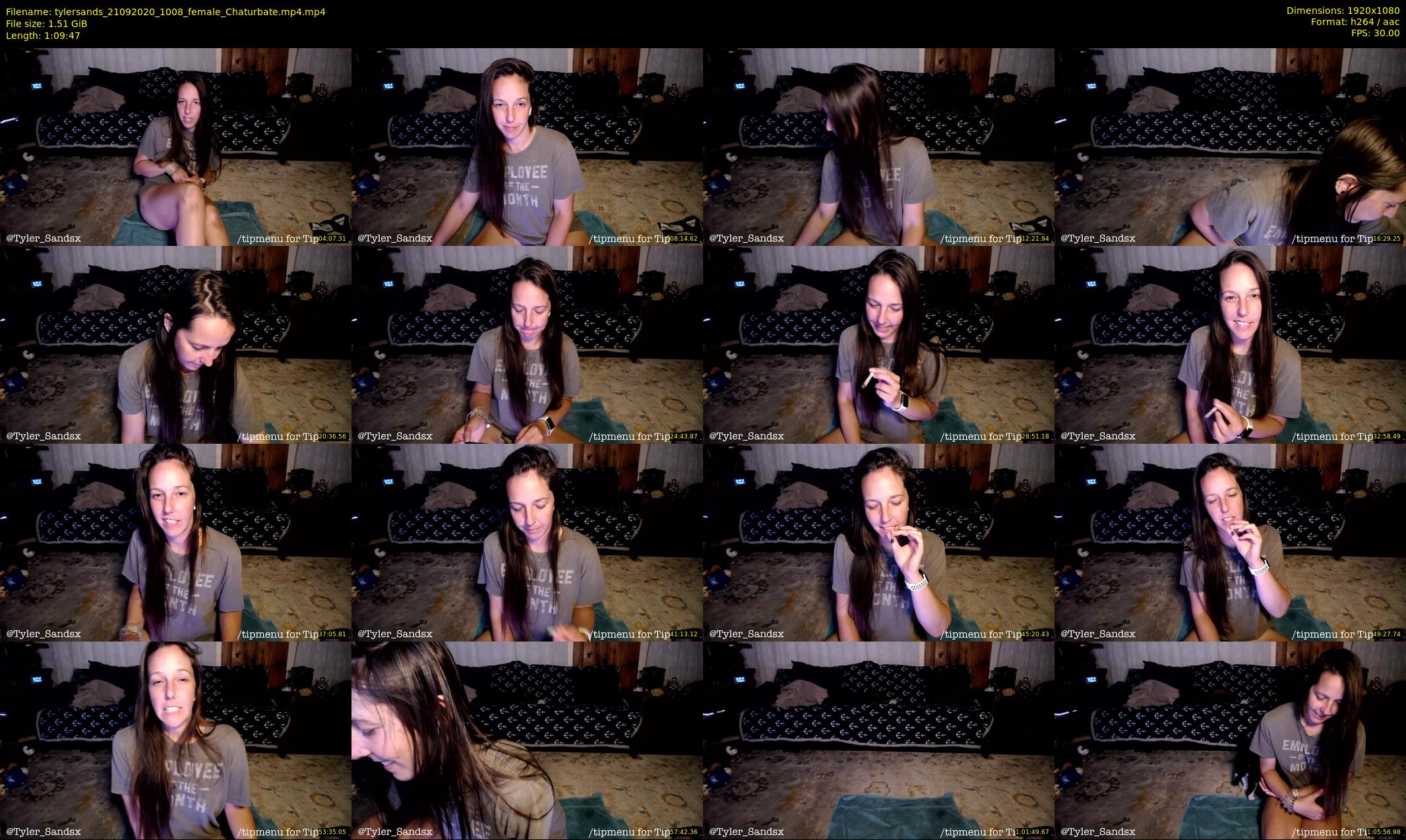 tylersands — 70 minute Chaturbate female cam show recording, 1080p, Sep 21, 2020