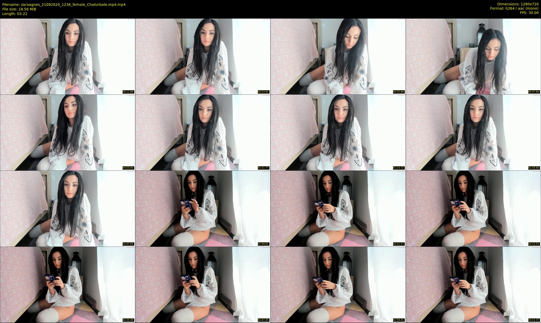 zaraagnes — 4 minute Chaturbate female cam show recording, 720p, Sep 21, 2020
