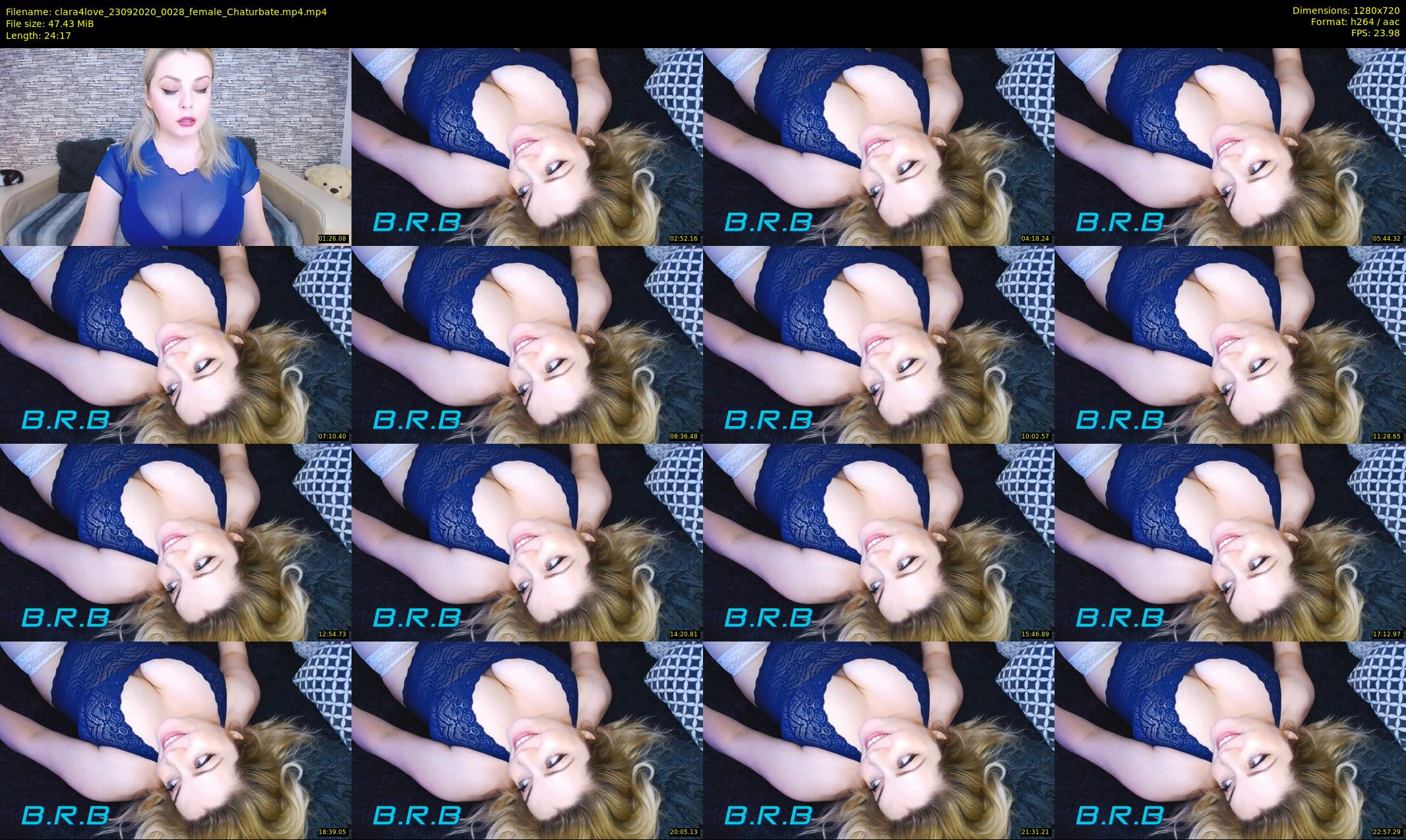 clara4love — 25 minute Chaturbate female cam show recording, 720p, Sep 23, 2020