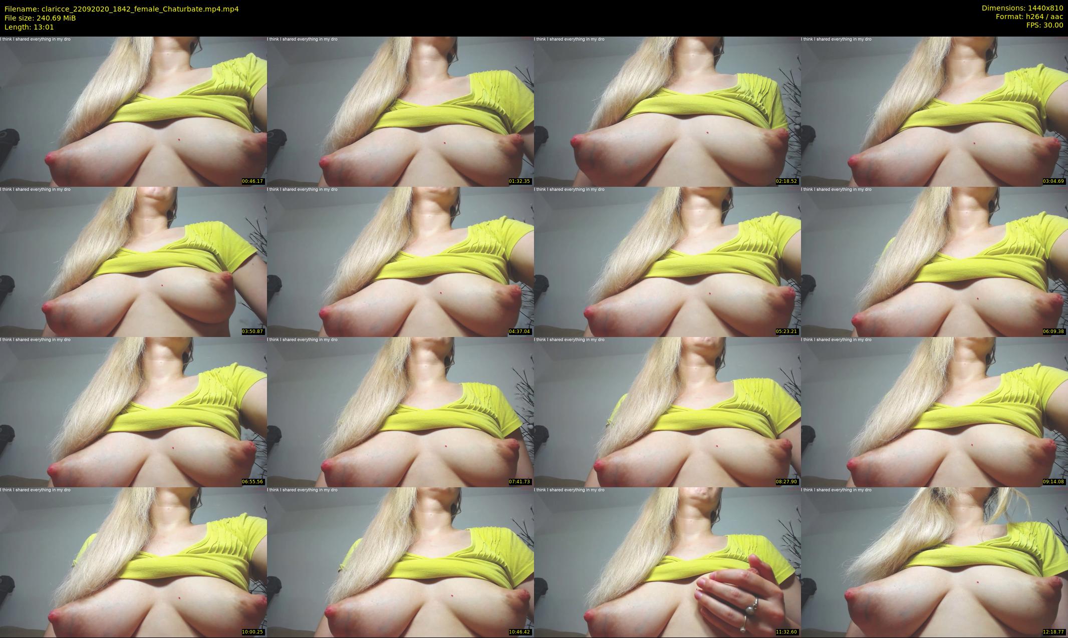 claricce — 14 minute Chaturbate female cam show recording, 720p, Sep 22, 2020