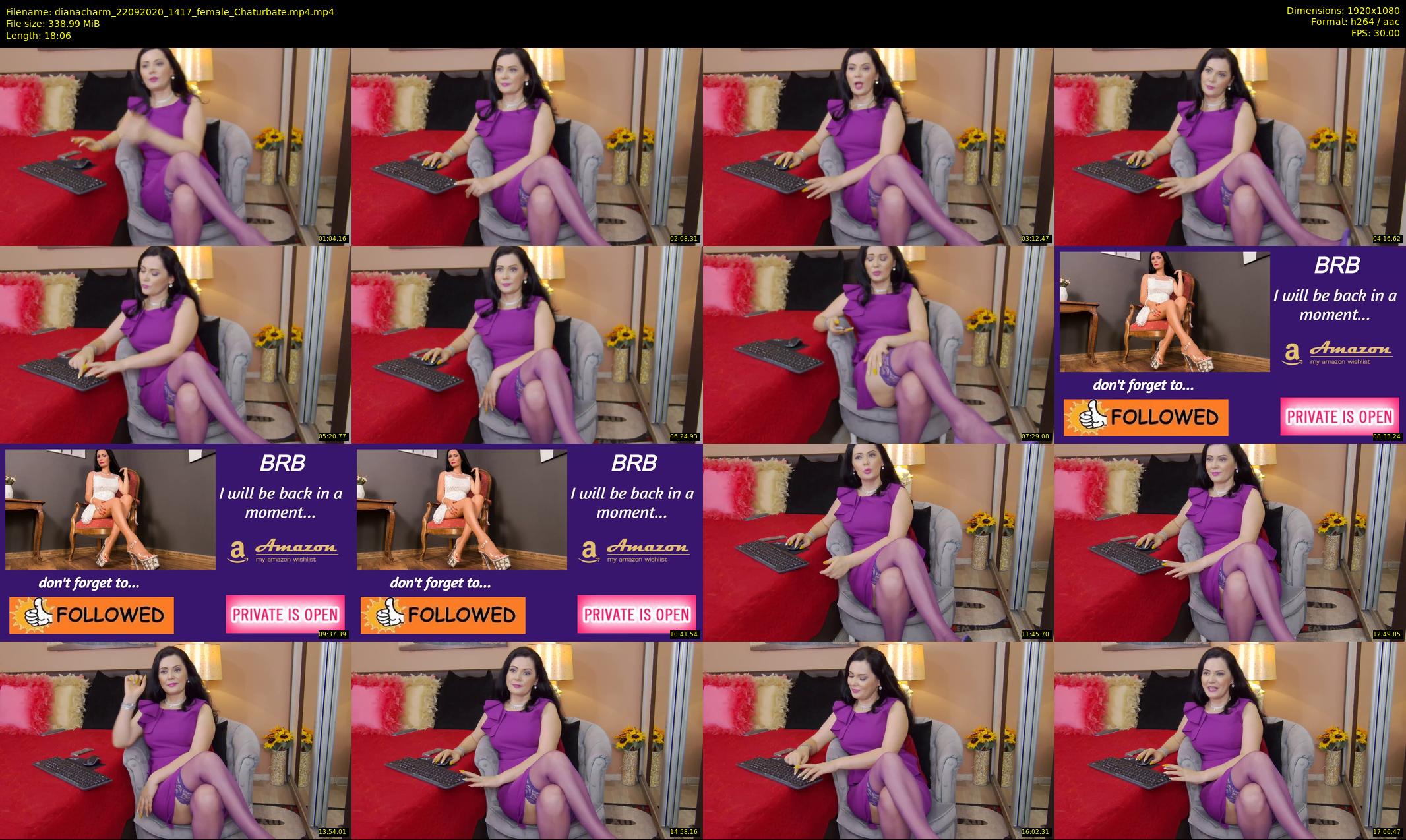 dianacharm — 19 minute Chaturbate female cam show recording, 1080p, Sep 22, 2020