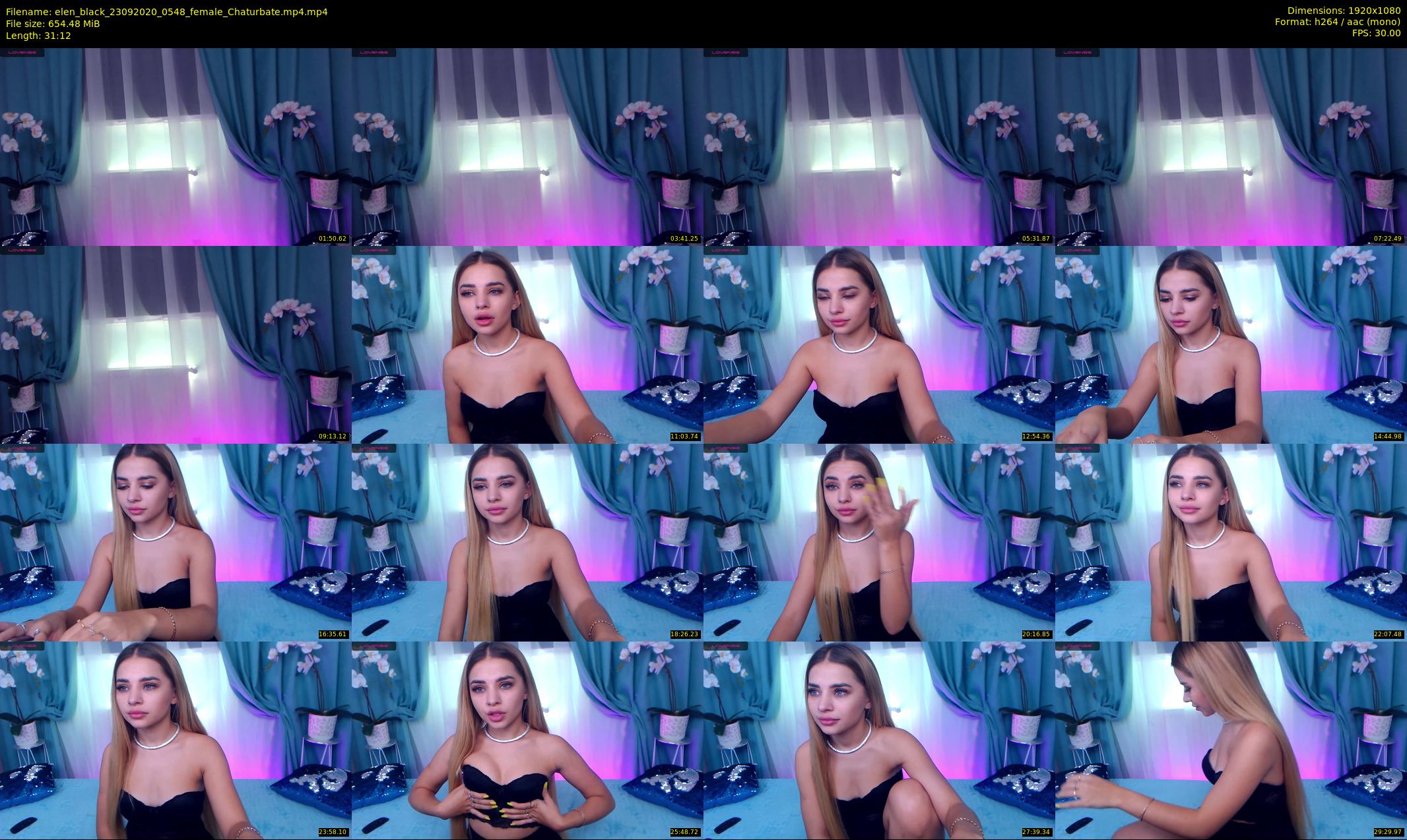 elen_black — 32 minute Chaturbate female cam show recording, 1080p, Sep 23, 2020