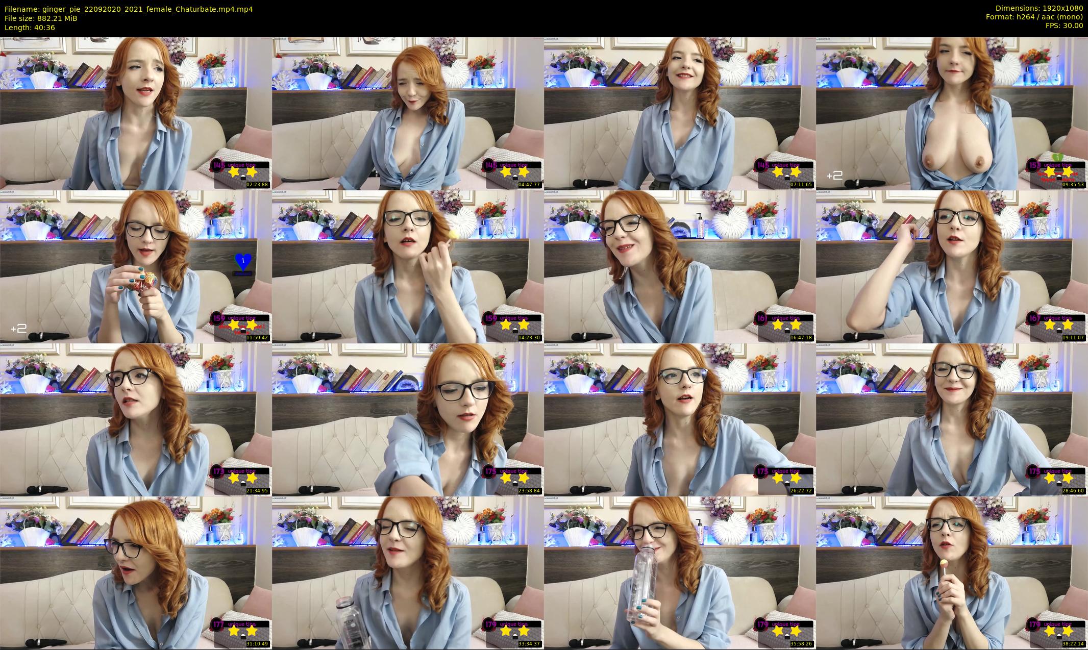 ginger_pie — 41 minute Chaturbate female cam show recording, 1080p, Sep 22, 2020