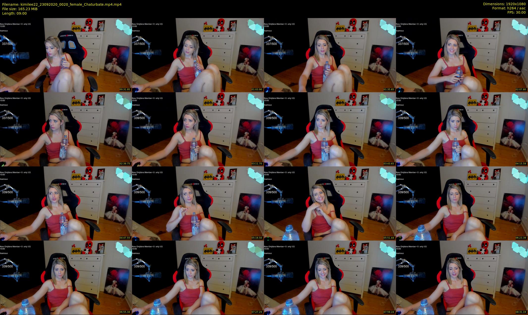 kimilee22 — 9 minute Chaturbate female cam show recording, 1080p, Sep 23, 2020