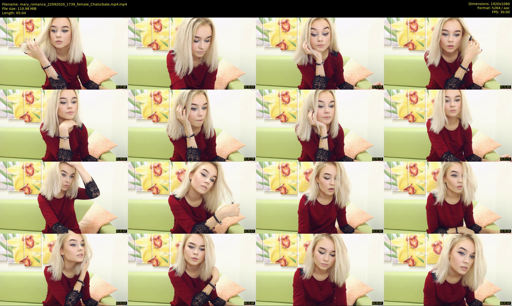 mary_romance — 6 minute Chaturbate female cam show recording, 1080p, Sep 22, 2020