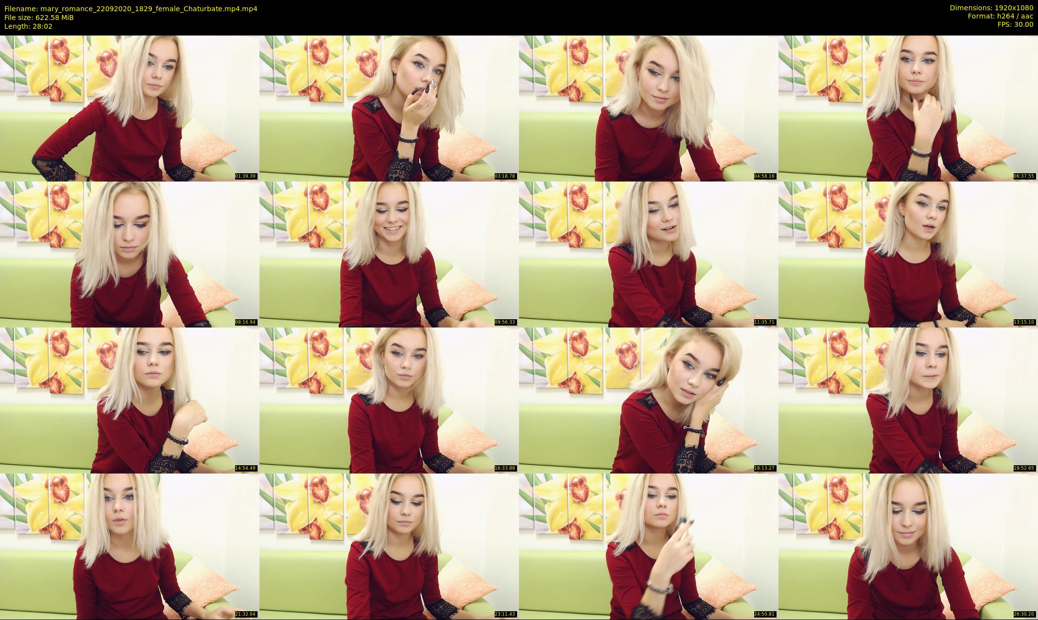 mary_romance — 29 minute Chaturbate female cam show recording, 1080p, Sep 22, 2020