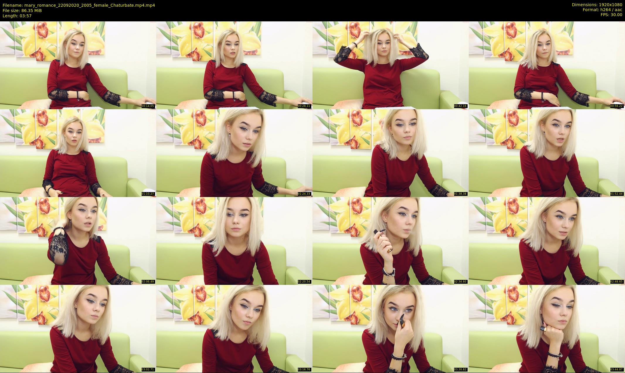 mary_romance — 4 minute Chaturbate female cam show recording, 1080p, Sep 22, 2020
