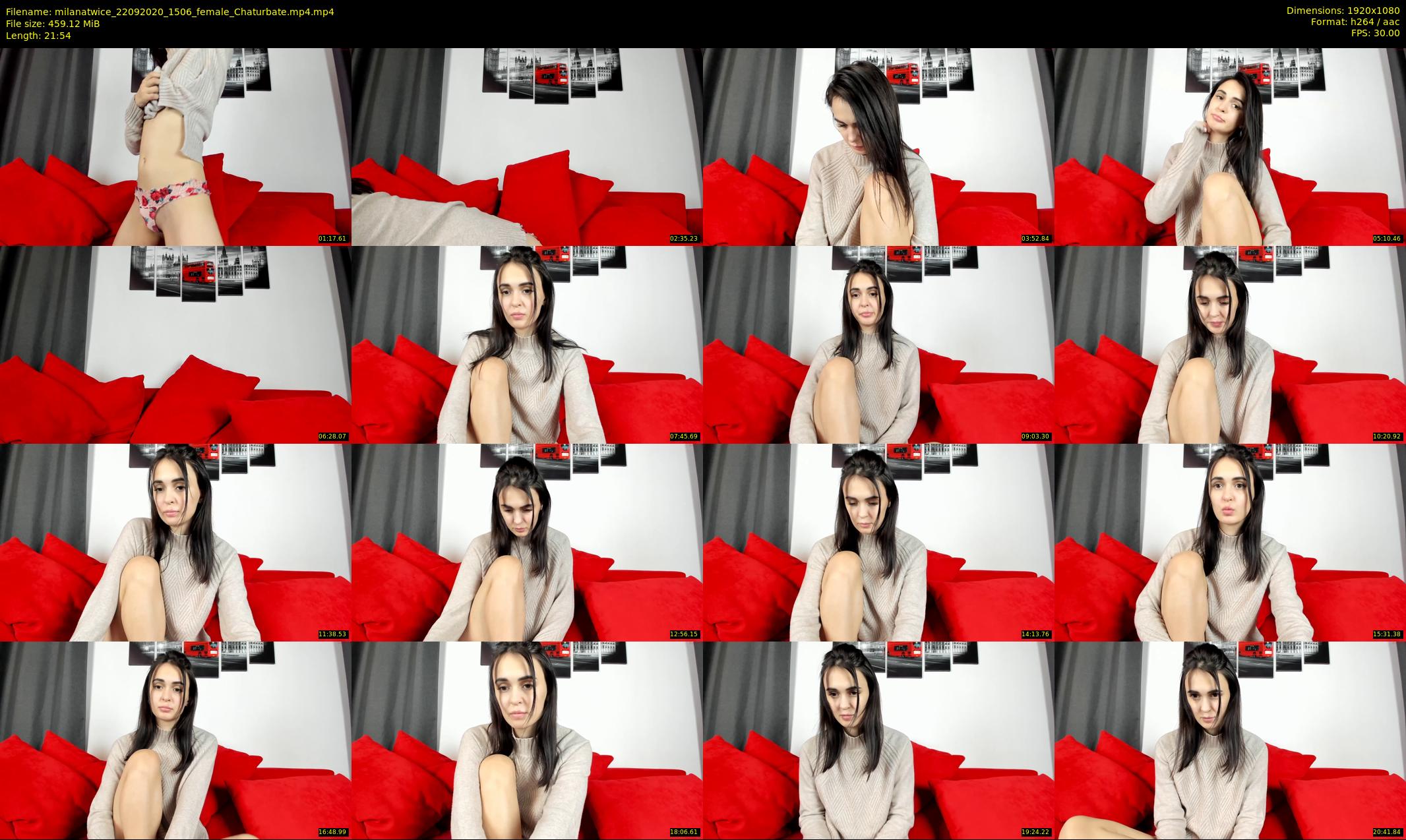 milanatwice — 22 minute Chaturbate female cam show recording, 1080p, Sep 22, 2020