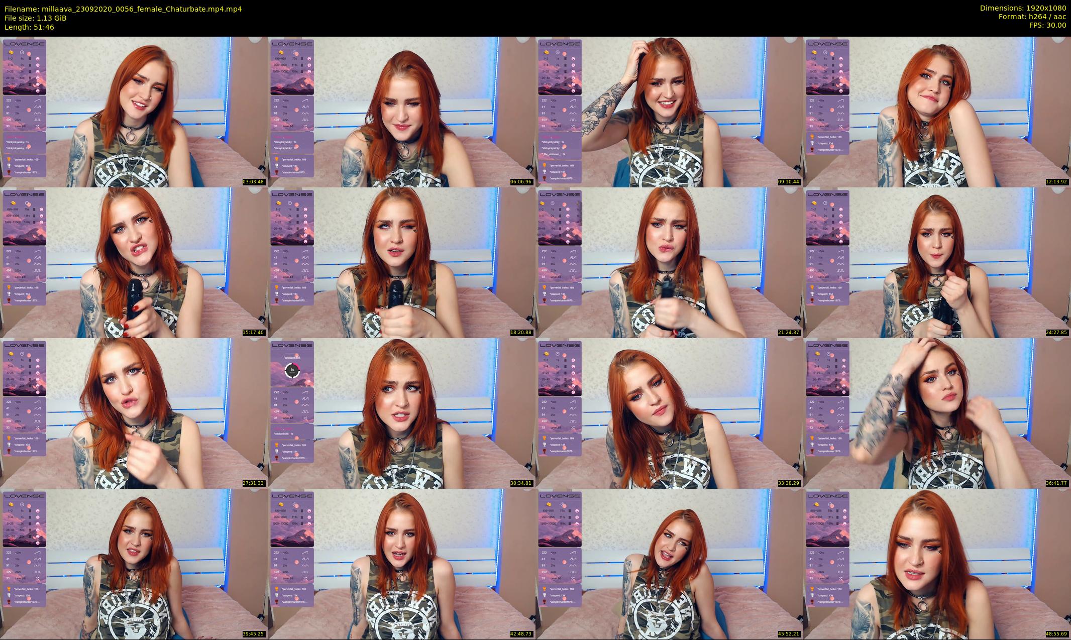 millaava — 52 minute Chaturbate female cam show recording, 1080p, Sep 23, 2020