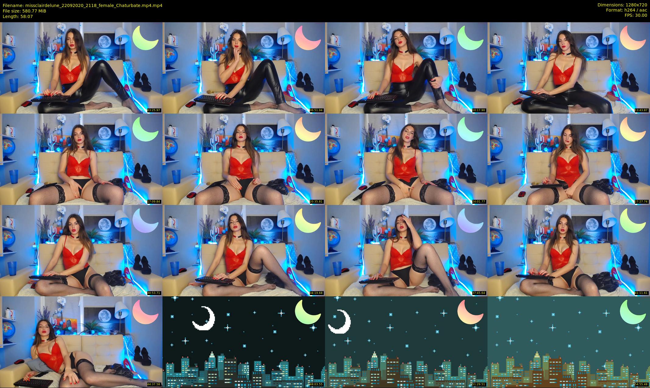 missclairdelune — 59 minute Chaturbate female cam show recording, 720p, Sep 22, 2020