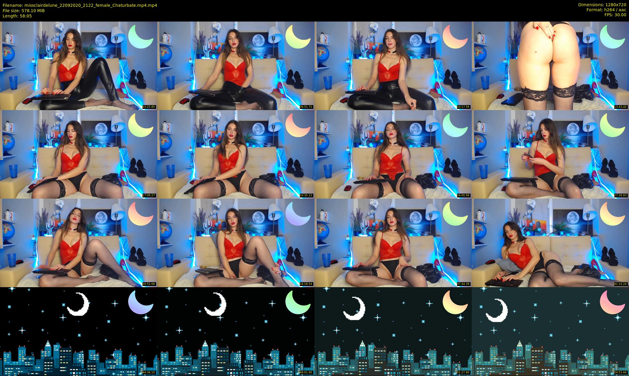 missclairdelune — 59 minute Chaturbate female cam show recording, 720p, Sep 22, 2020