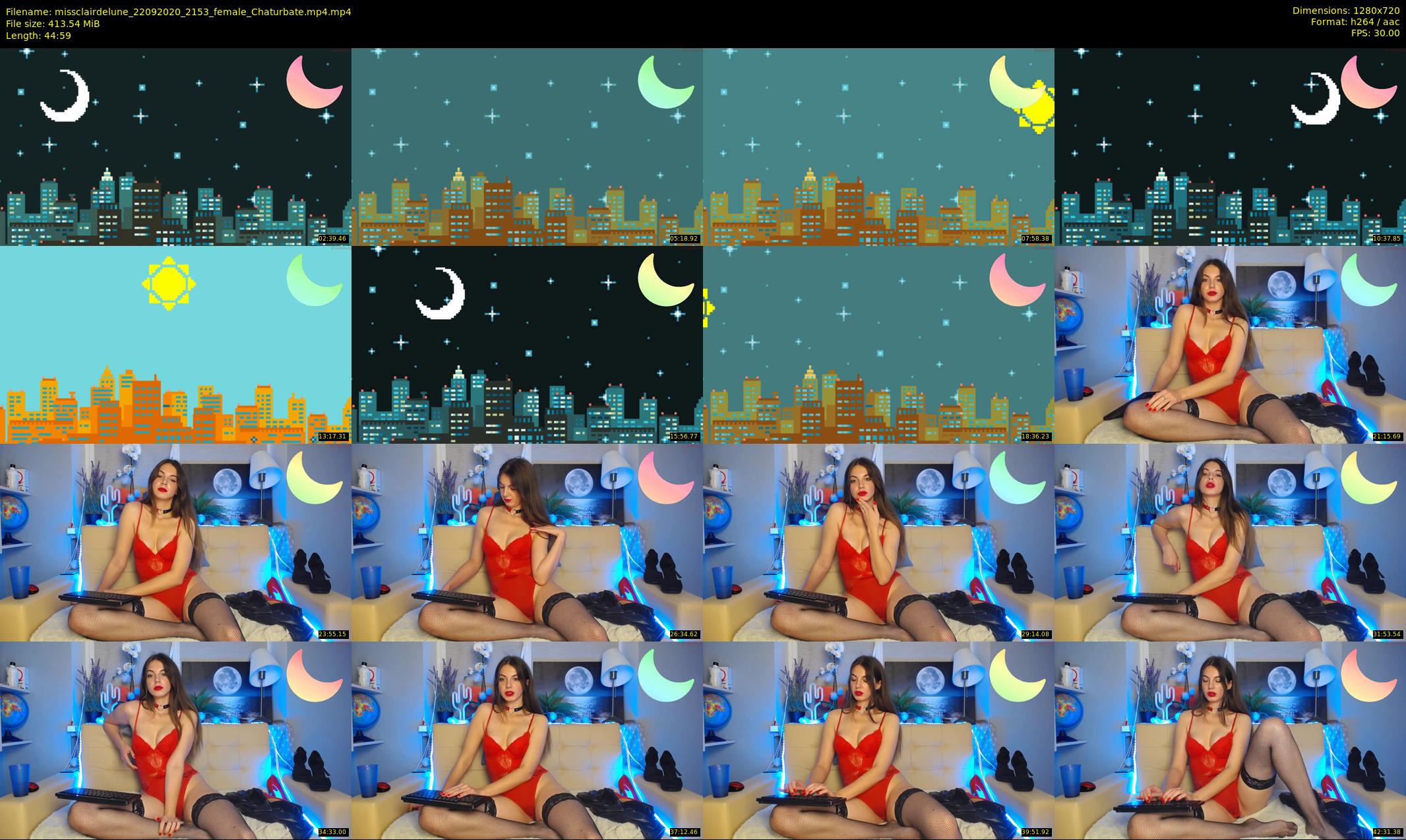 missclairdelune — 45 minute Chaturbate female cam show recording, 720p, Sep 22, 2020