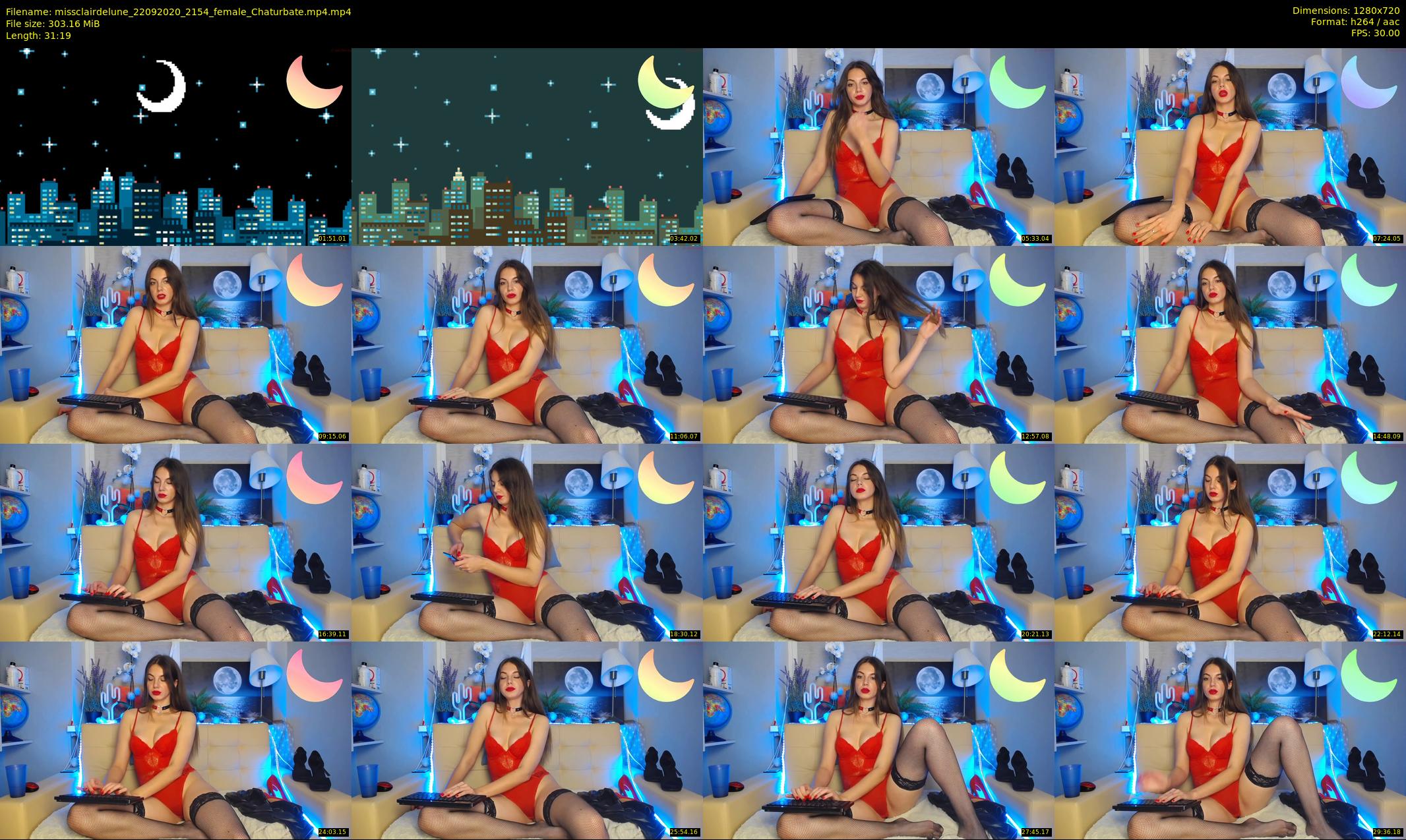 missclairdelune — 32 minute Chaturbate female cam show recording, 720p, Sep 22, 2020