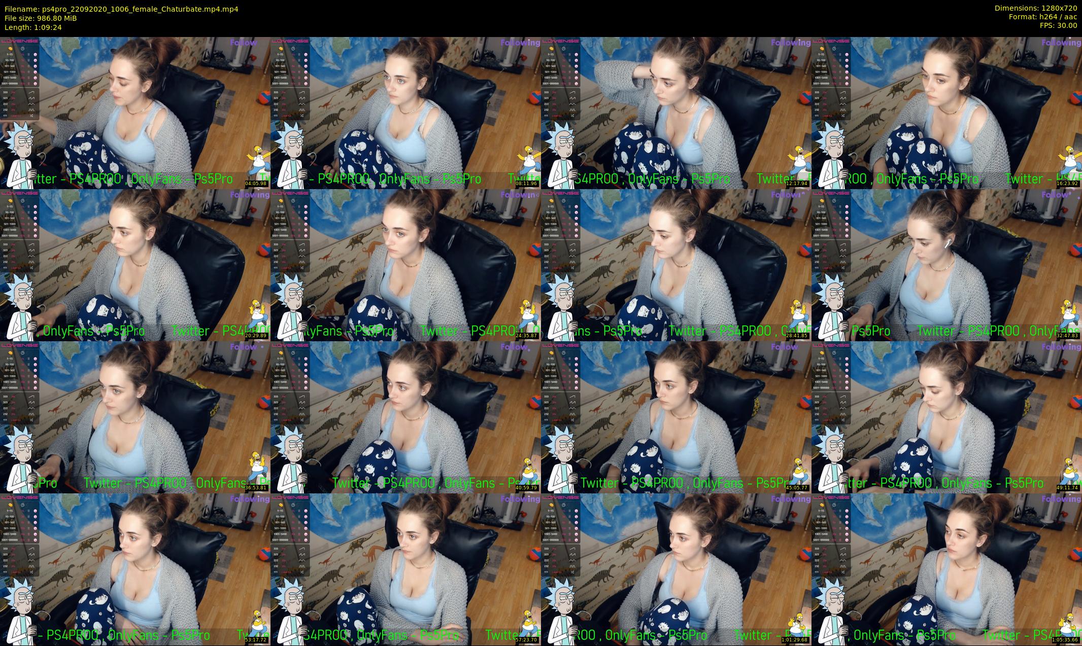 ps4pro — 70 minute Chaturbate female cam show recording, 720p, Sep 22, 2020