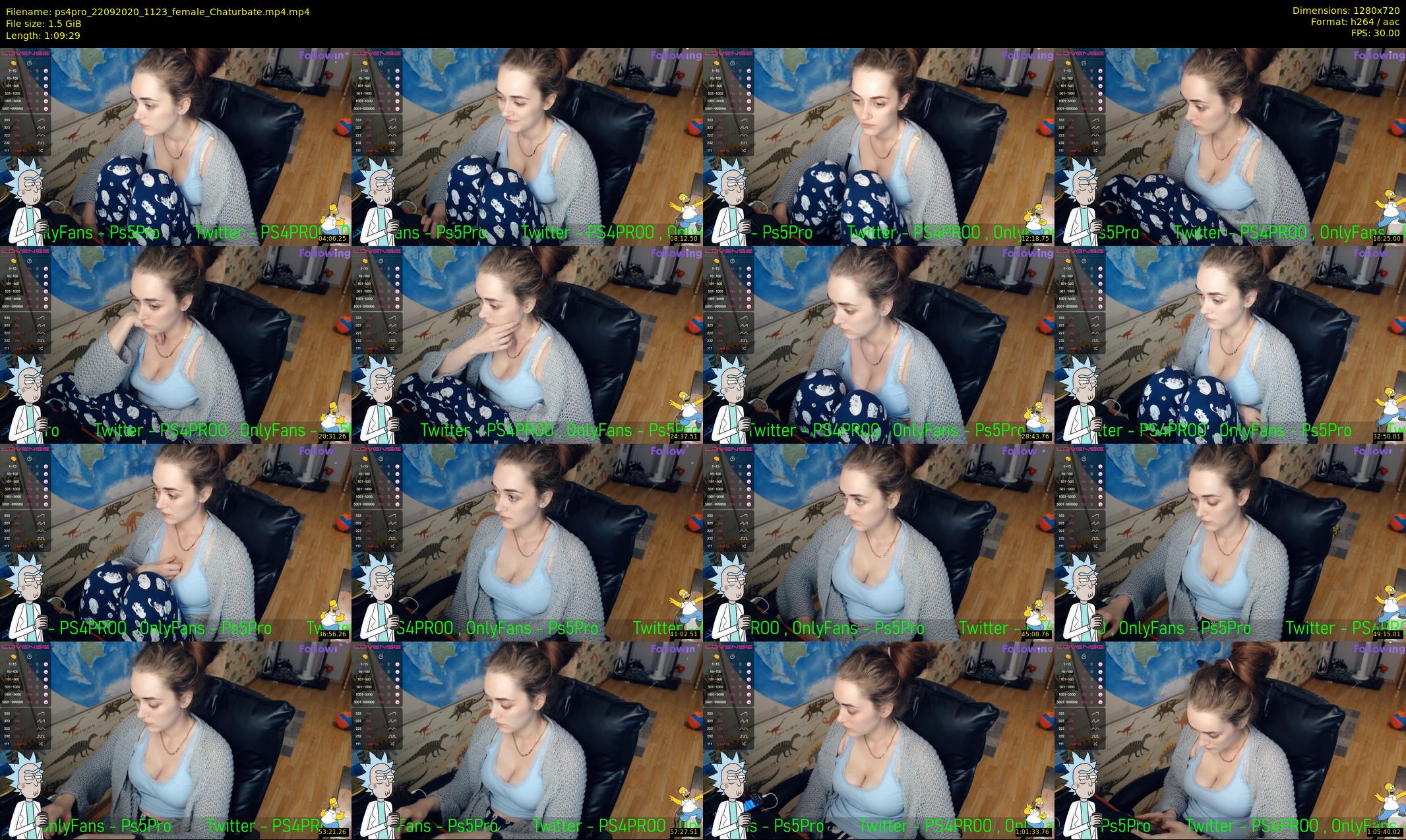 ps4pro — 70 minute Chaturbate female cam show recording, 720p, Sep 22, 2020