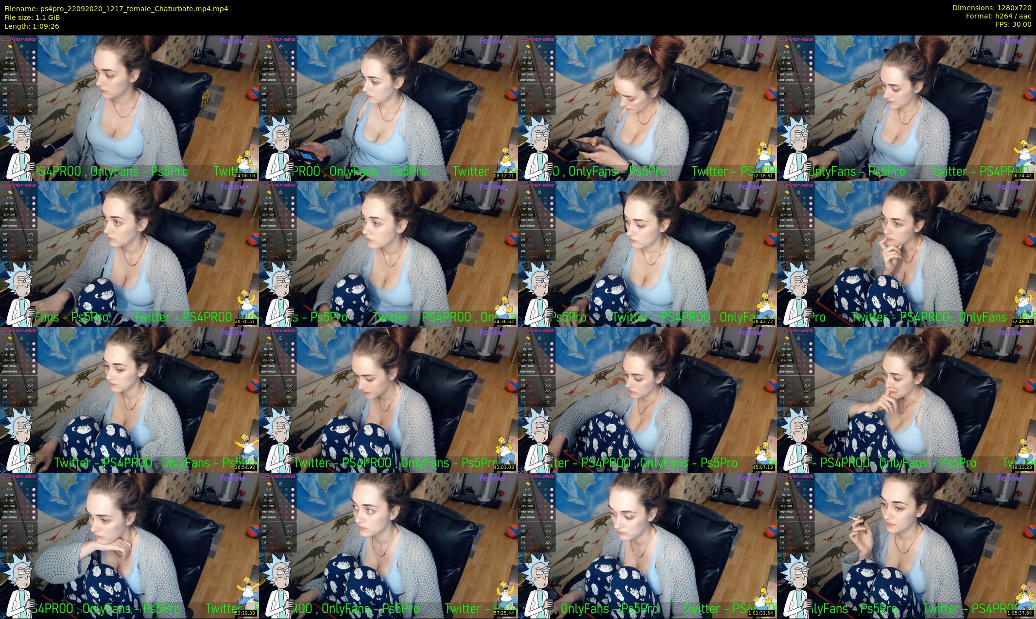 ps4pro — 70 minute Chaturbate female cam show recording, 720p, Sep 22, 2020