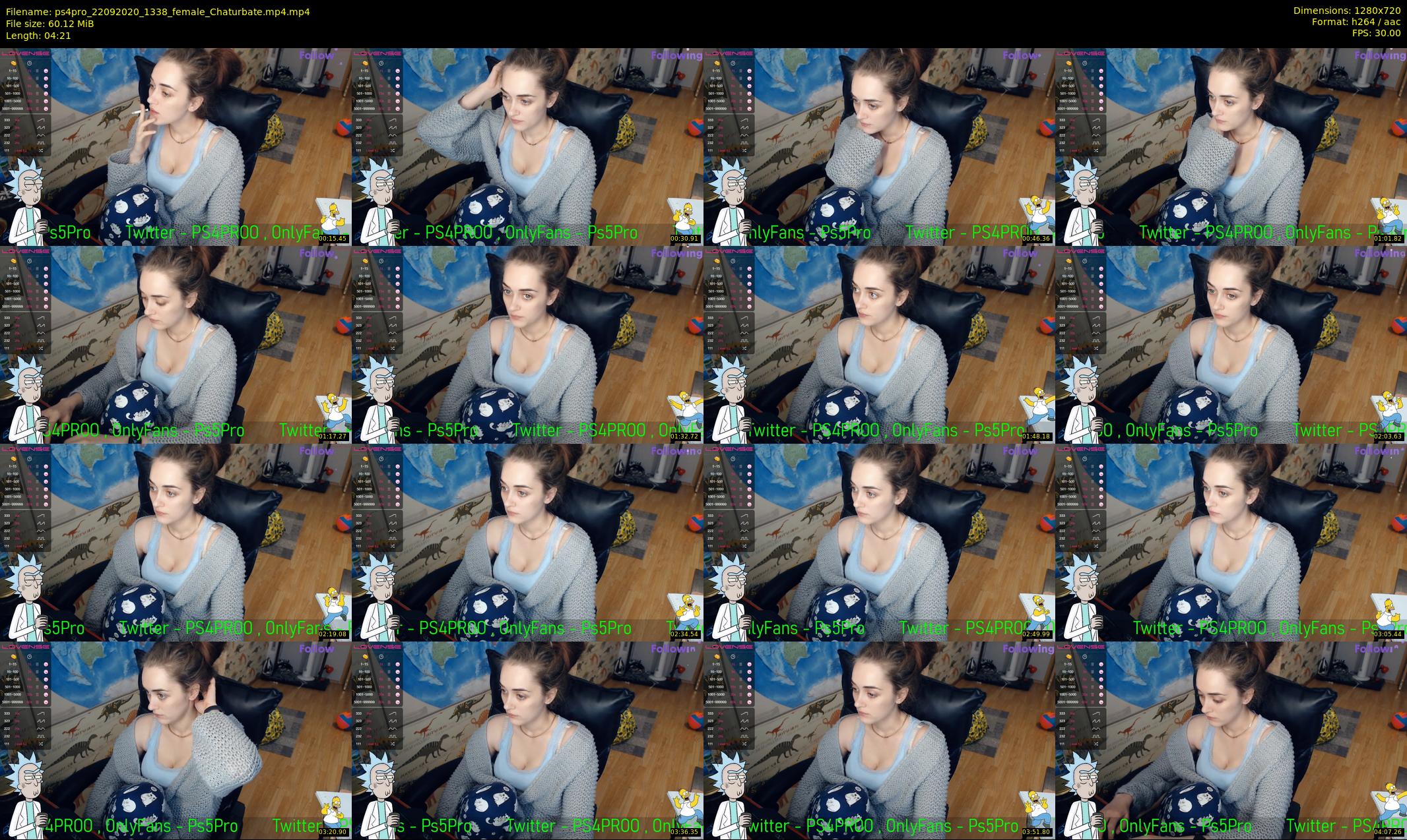 ps4pro — 5 minute Chaturbate female cam show recording, 720p, Sep 22, 2020