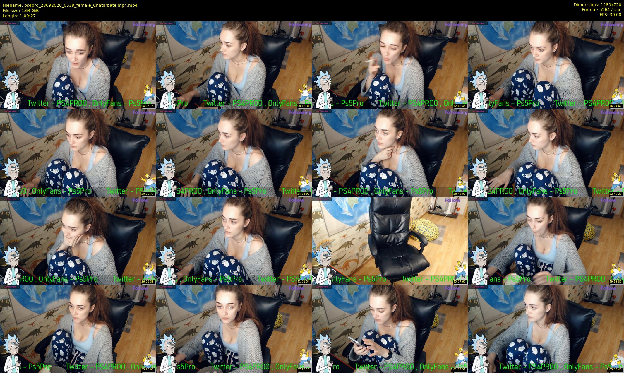 ps4pro — 70 minute Chaturbate female cam show recording, 720p, Sep 23, 2020