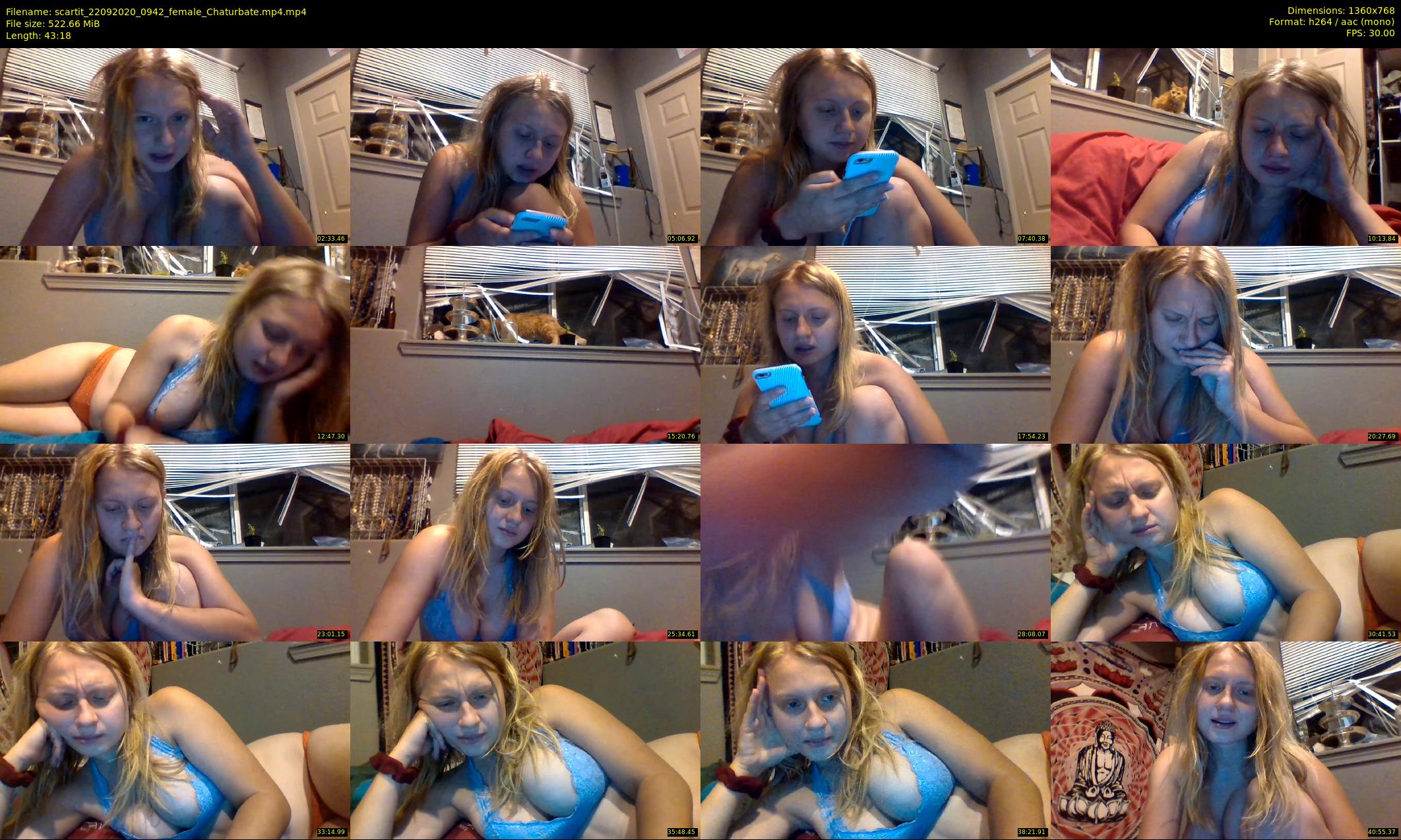 scartit — 44 minute Chaturbate female cam show recording, 720p, Sep 22, 2020
