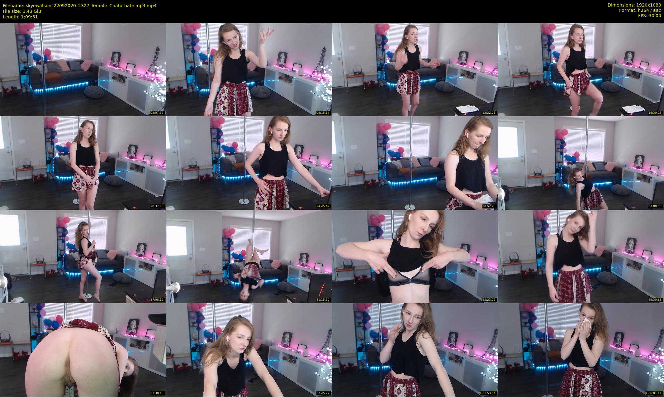 skyewatson — 70 minute Chaturbate female cam show recording, 1080p, Sep 22, 2020