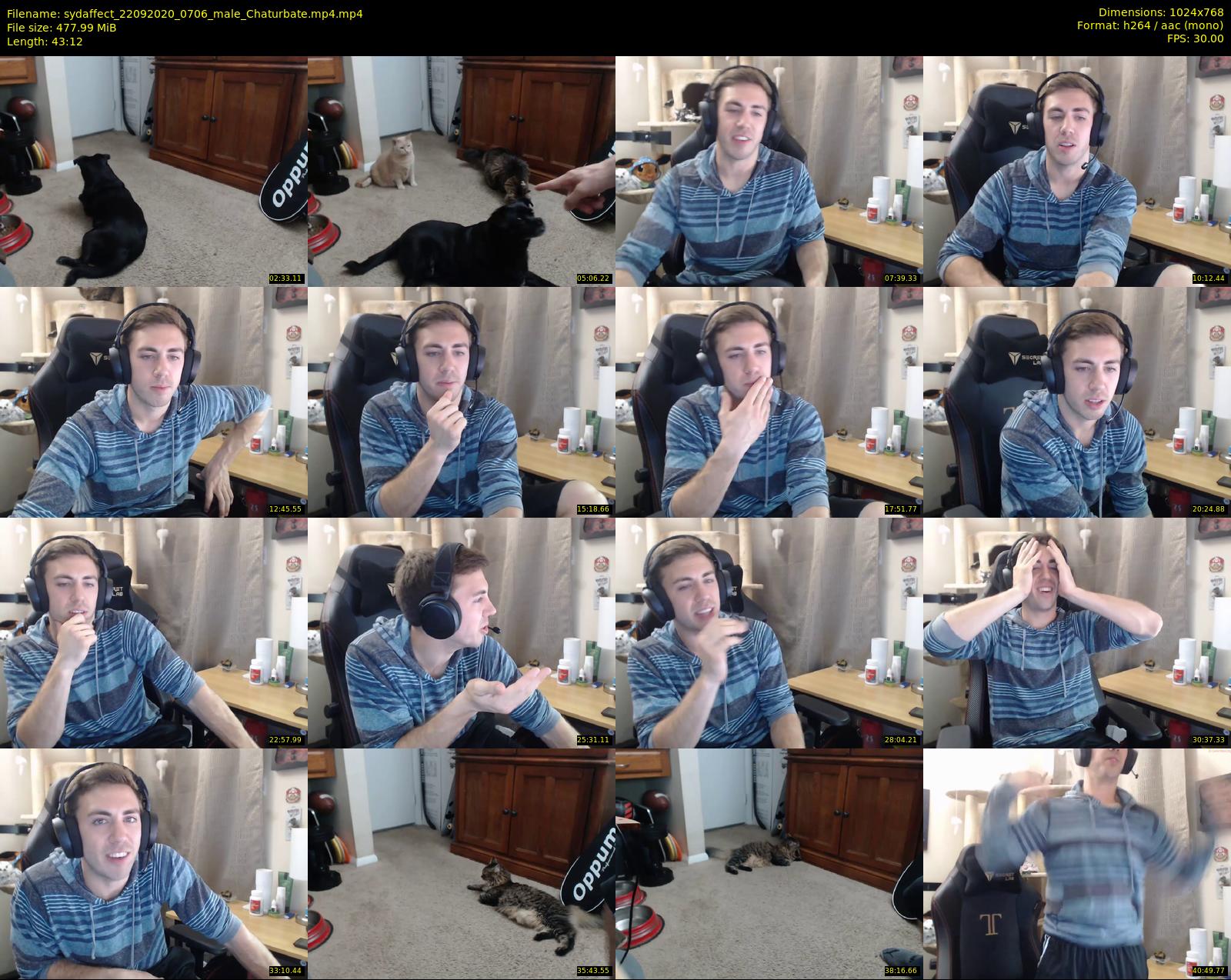 sydaffect — 44 minute Chaturbate male cam show recording, 720p, Sep 22, 2020