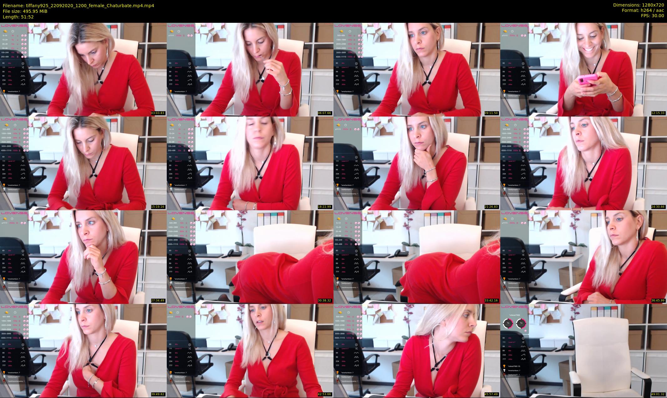 tiffany925 — 52 minute Chaturbate female cam show recording, 720p, Sep 22, 2020