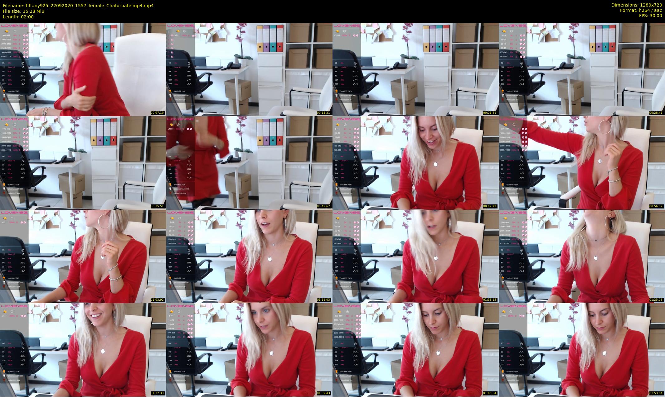 tiffany925 — 2 minute Chaturbate female cam show recording, 720p, Sep 22, 2020